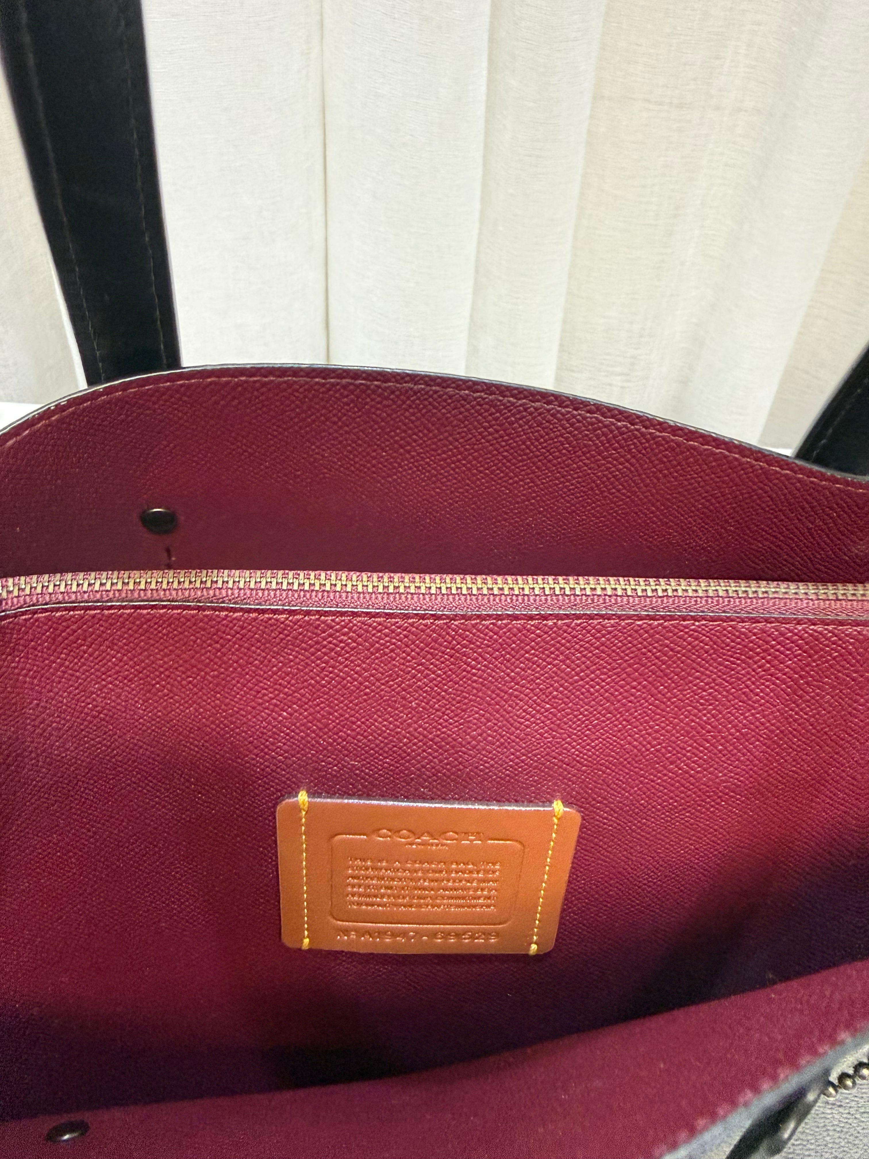 Coach Black Stripe Tote Bag