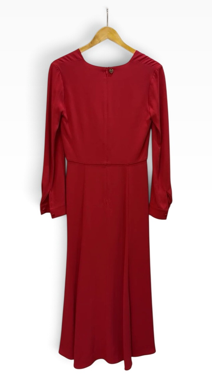Twin-Set Red V-Neck Maxi Dress 42 – preloved at STYLE/colab (photo 2 of 2)
