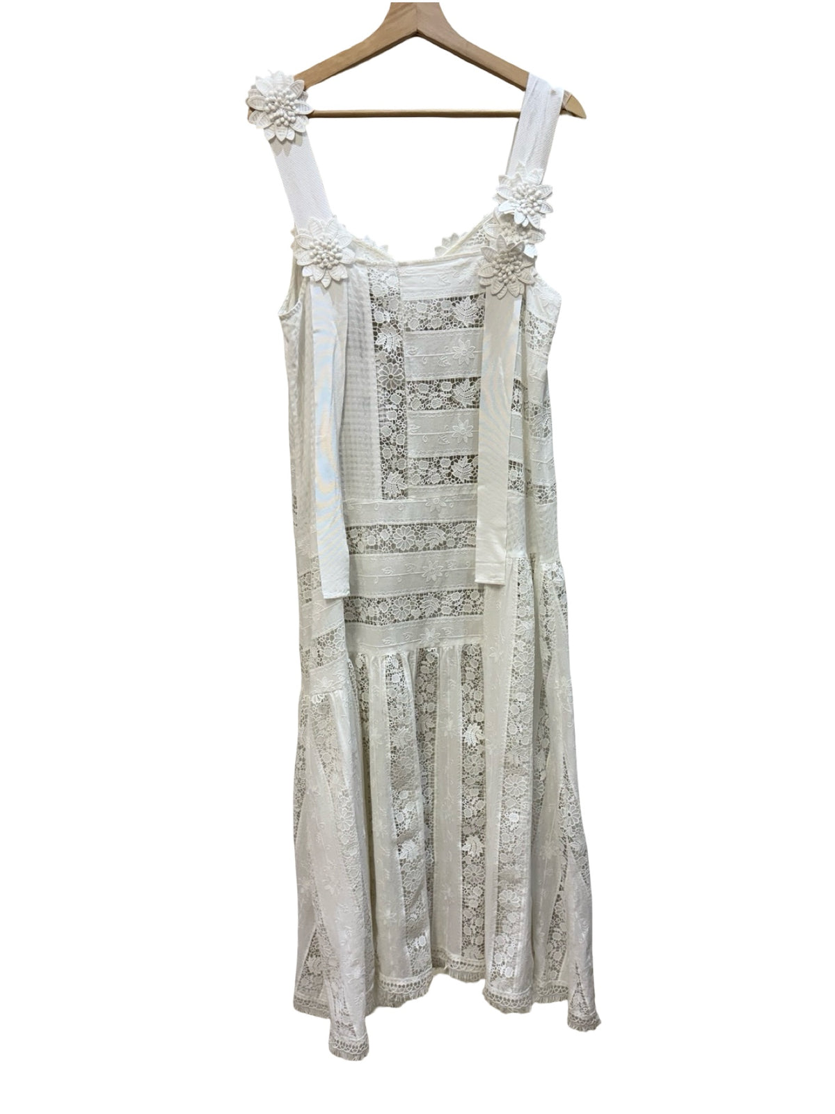 Trelise Cooper White Lace Cotton Dress L/14