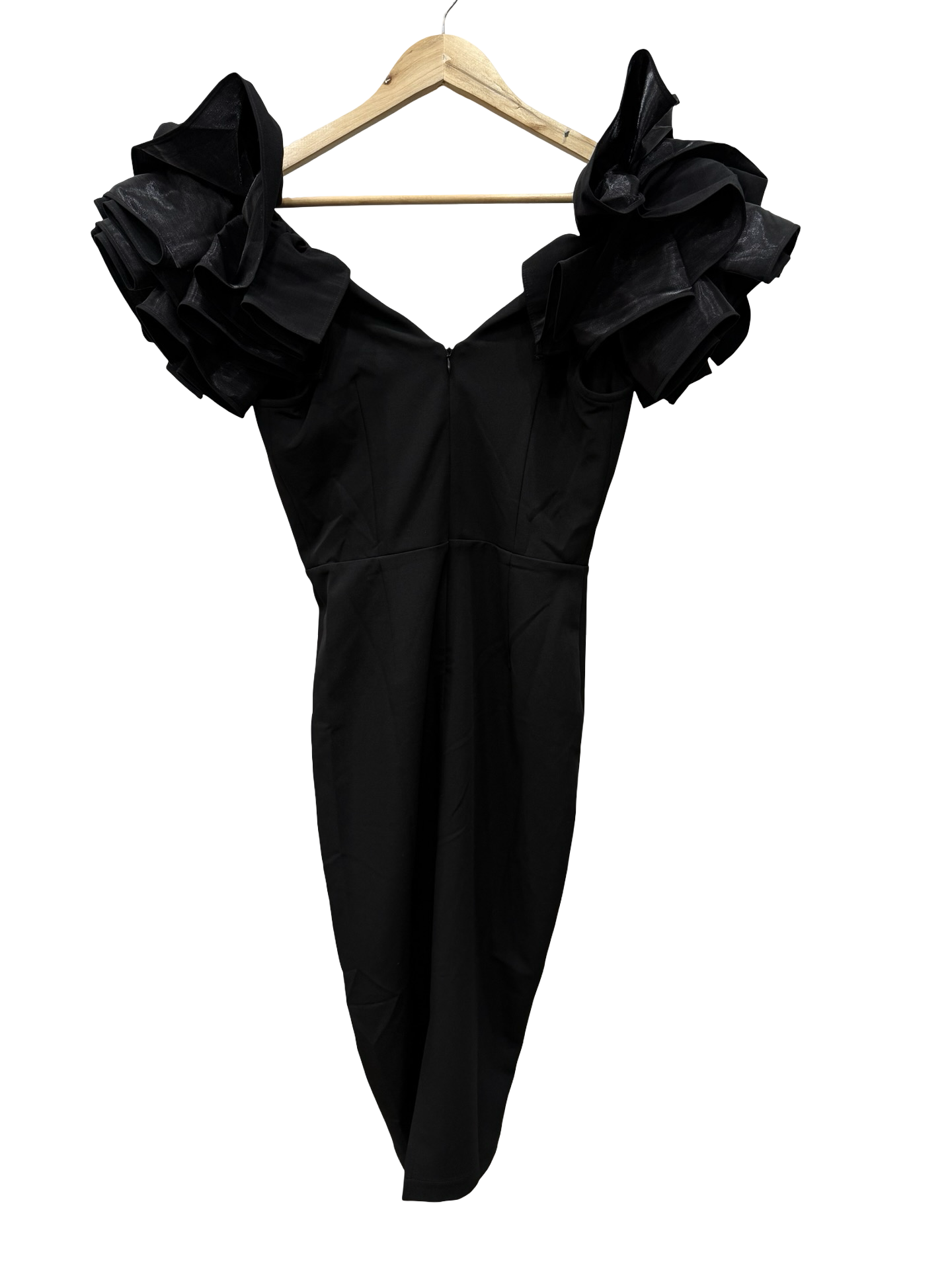 BIANCA & BRIDGETT Blk Ruffle Dress M