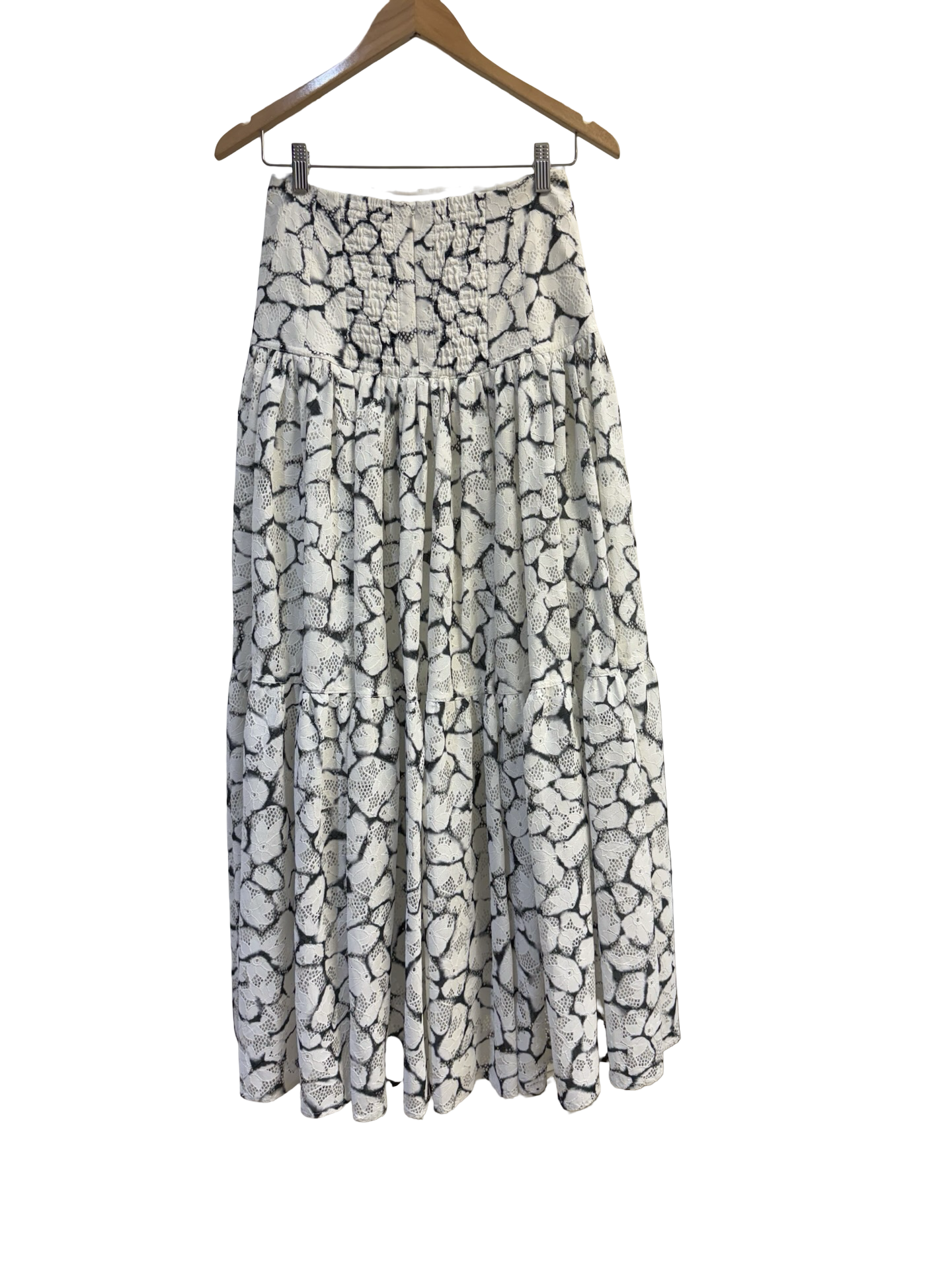 Aje Black/White Maxi Skirt 8