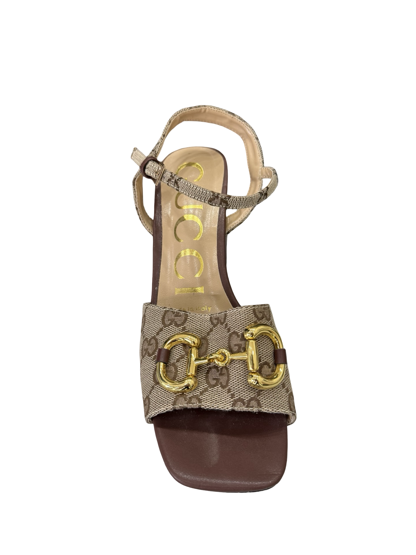 GUCCI HORSEBIT TAUPE SANDALS 39
