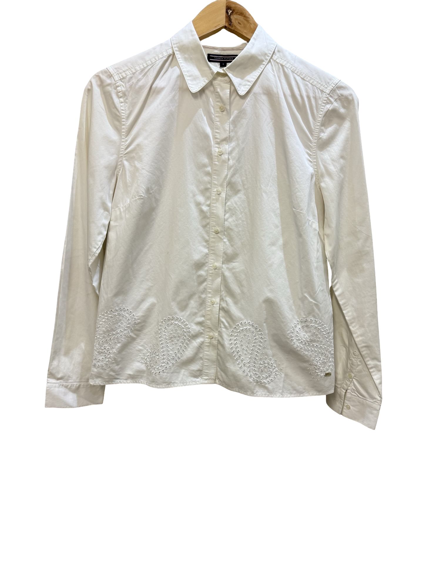 Tommy Hilfiger White Paisley Shirt 8