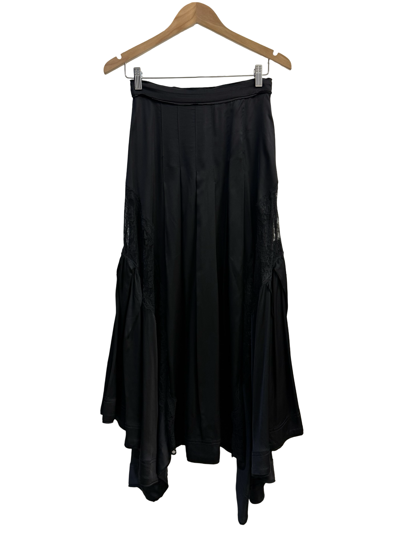 Aje Black Lace Skirt 8