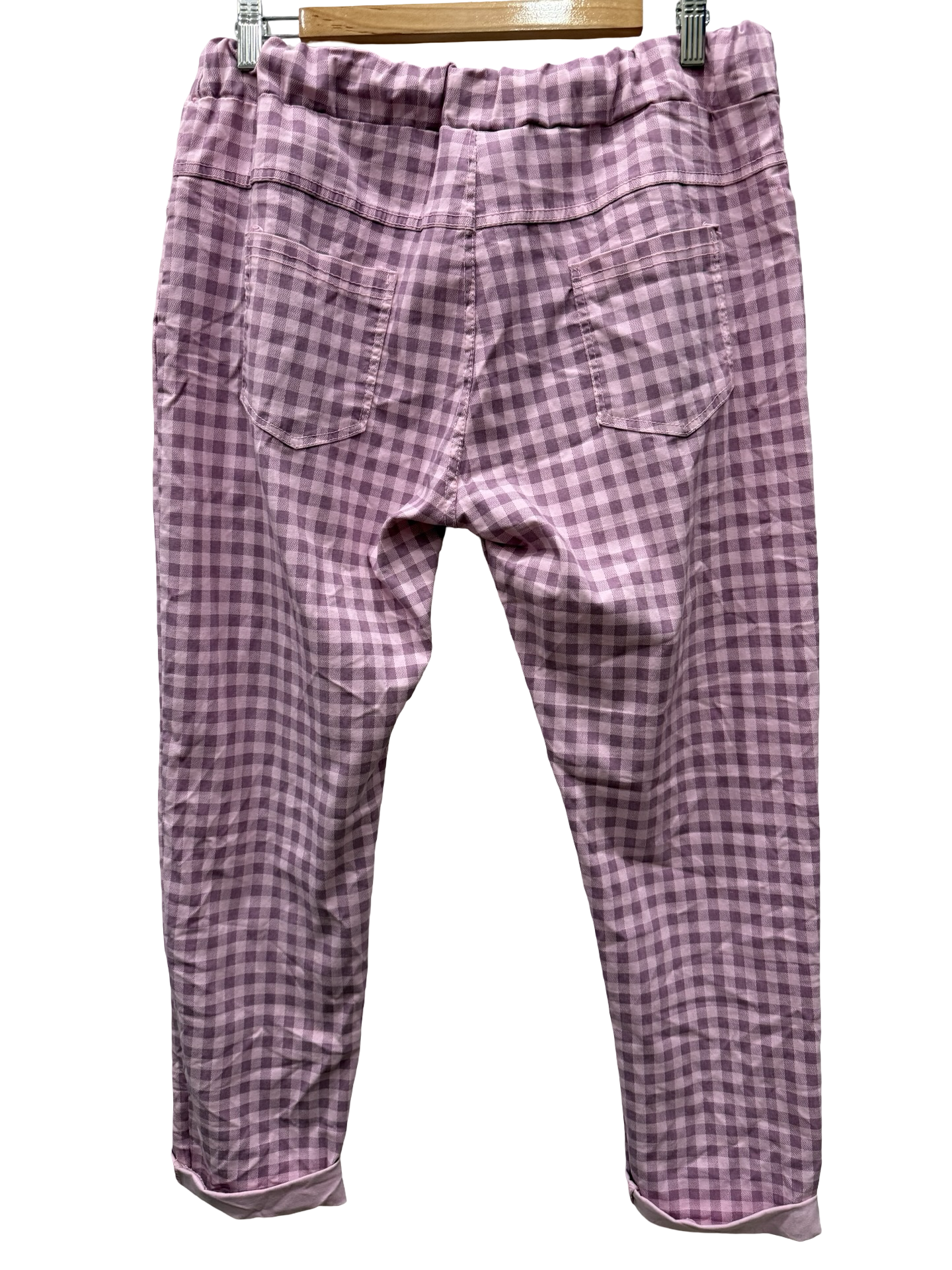 Italian Style Gingham Pants L/XL