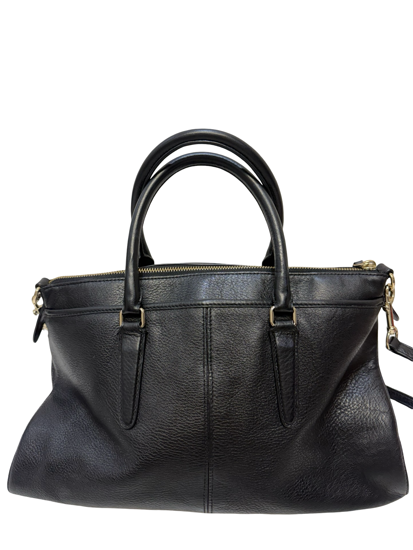 Coach Morgan Black Satchel Pebble Leather