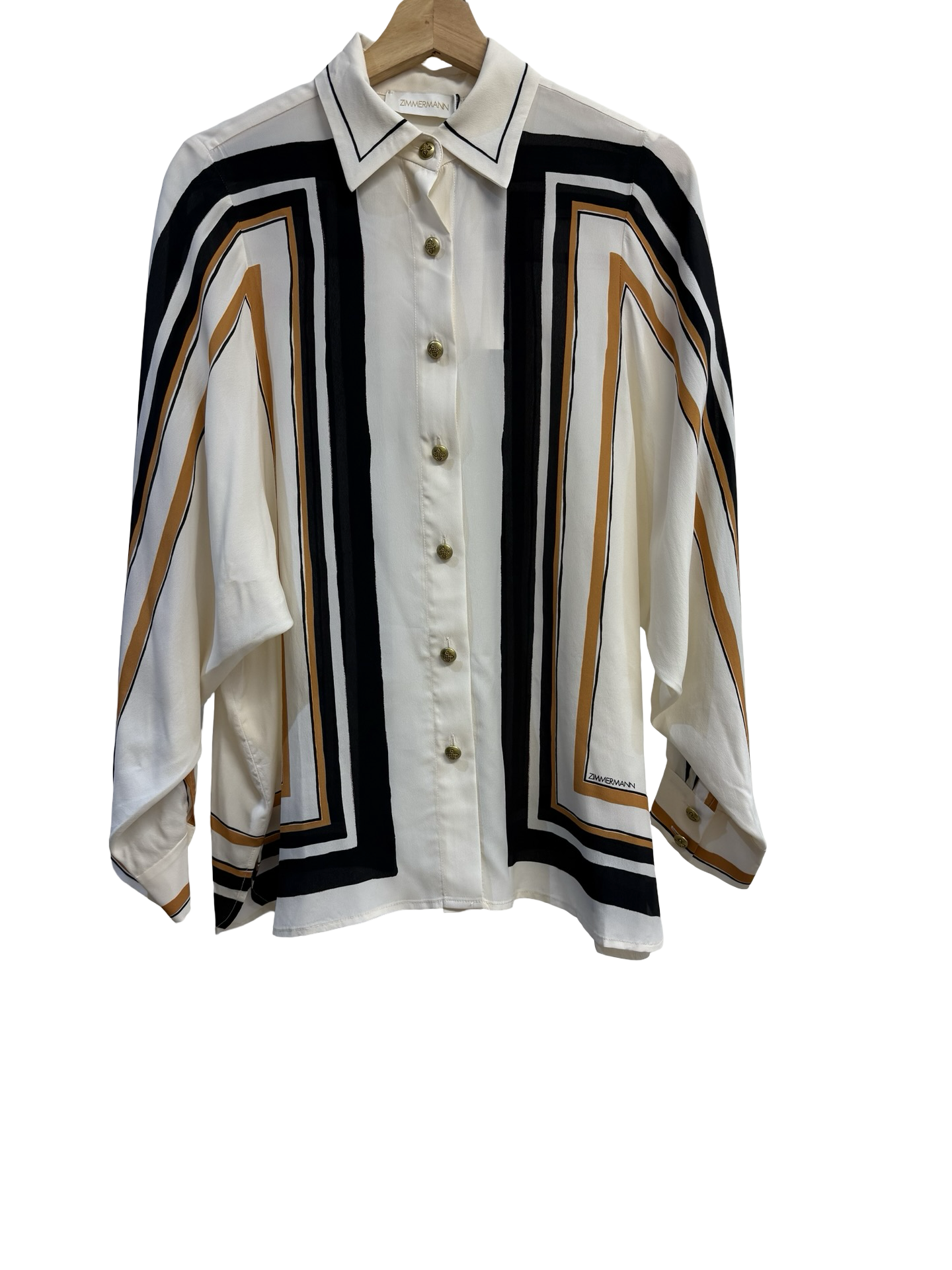 Zimmermann Mltclr Print LS Blouse 0P NWT