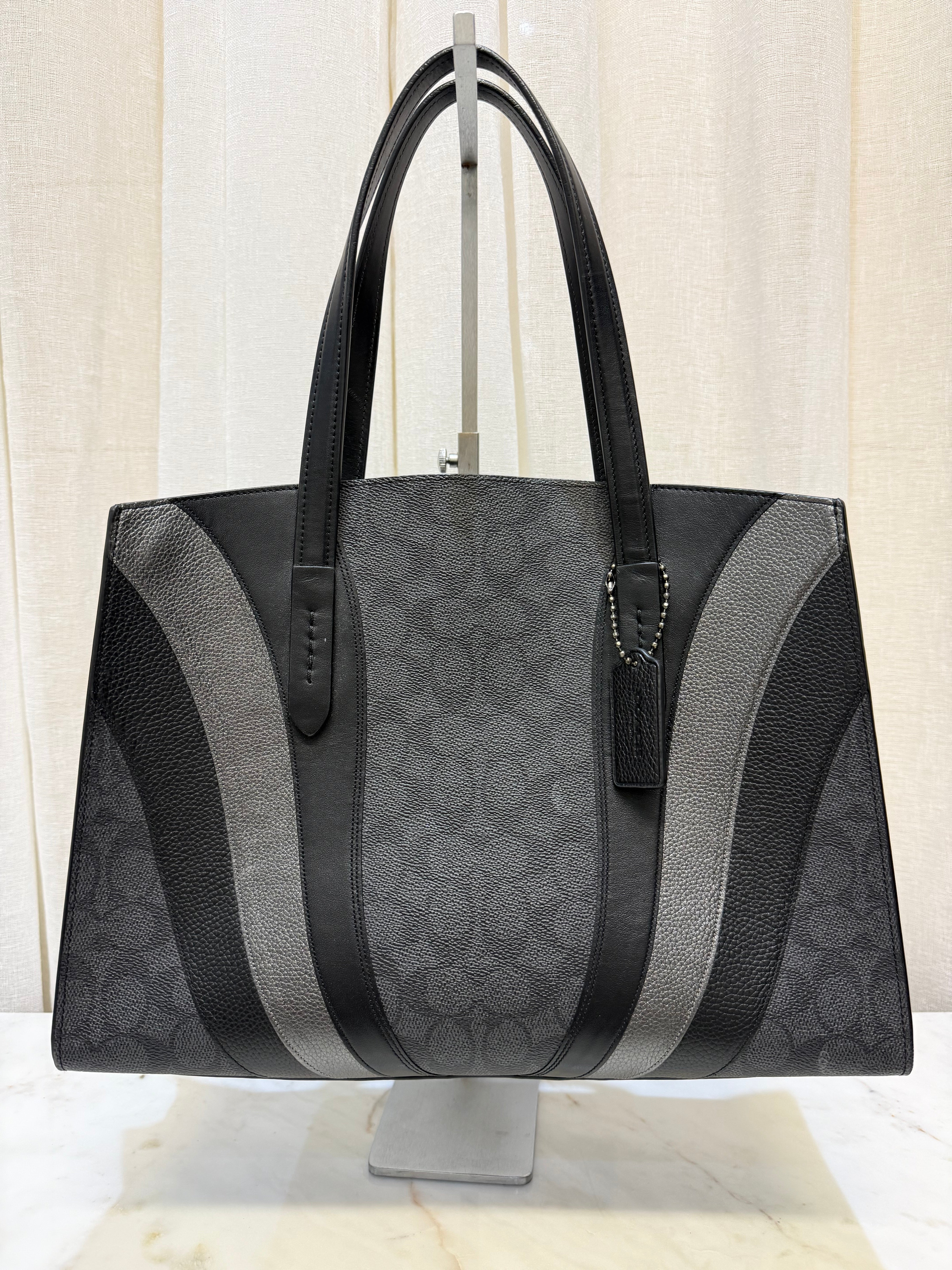 Coach Black Stripe Tote Bag
