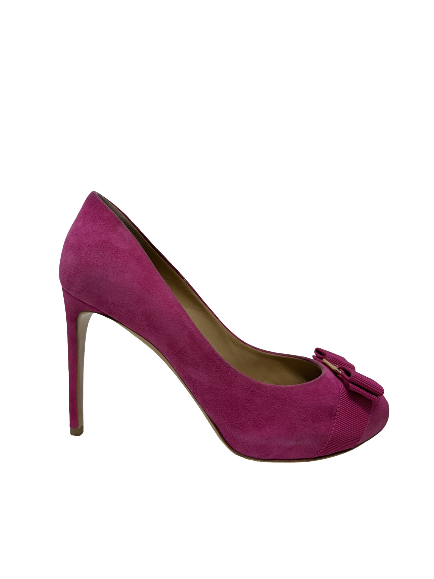 Salvatore Ferragamo Pink Suede Heels 7.5 WB