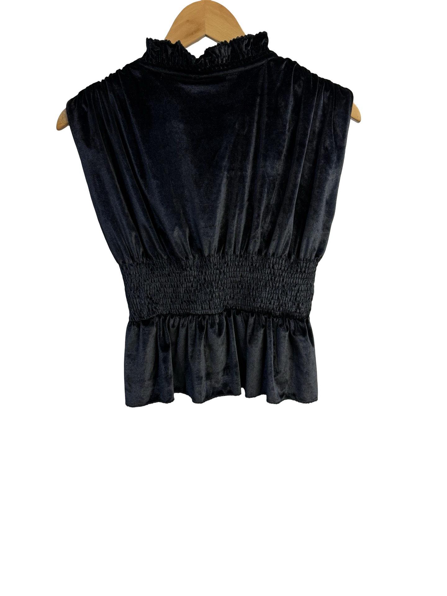 Sandro Velour Black Top S