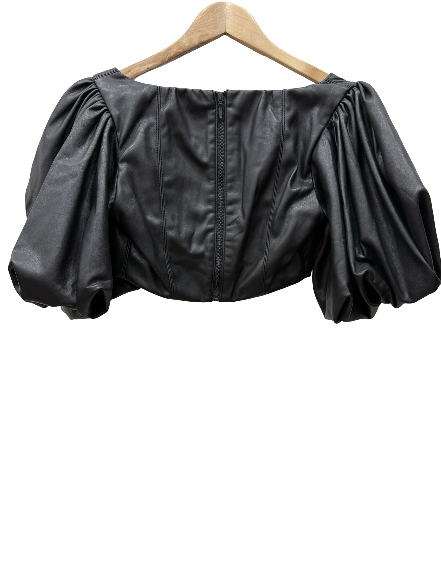 AJE Black Leather Top 8