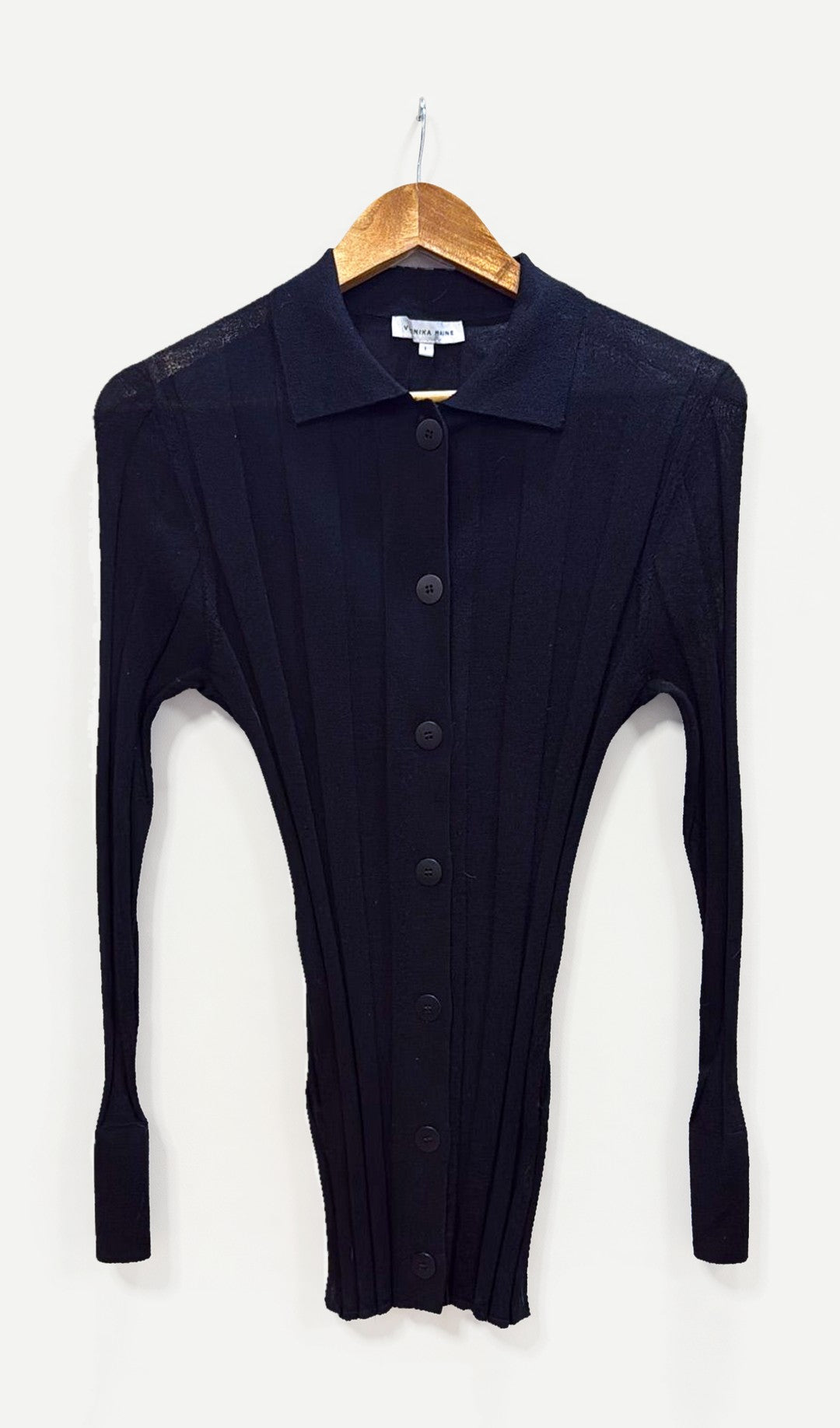 Veronica Maine Black Knit Top L