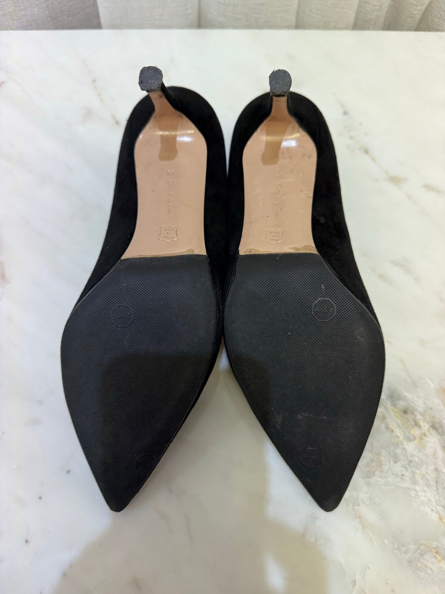 Gianvito Rossi Black Suede Heels 38