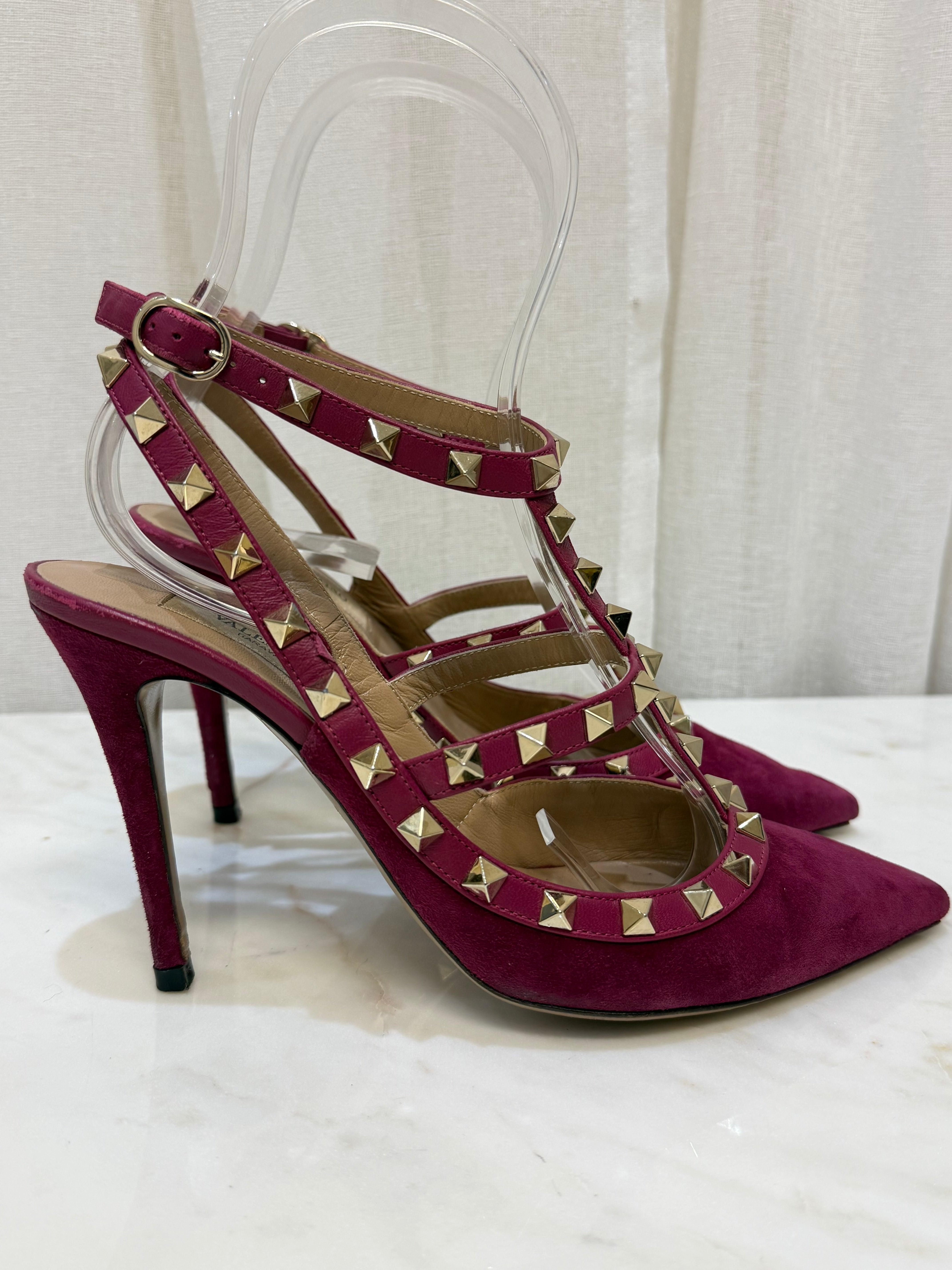 Valentino Burgundy Heels 37.5