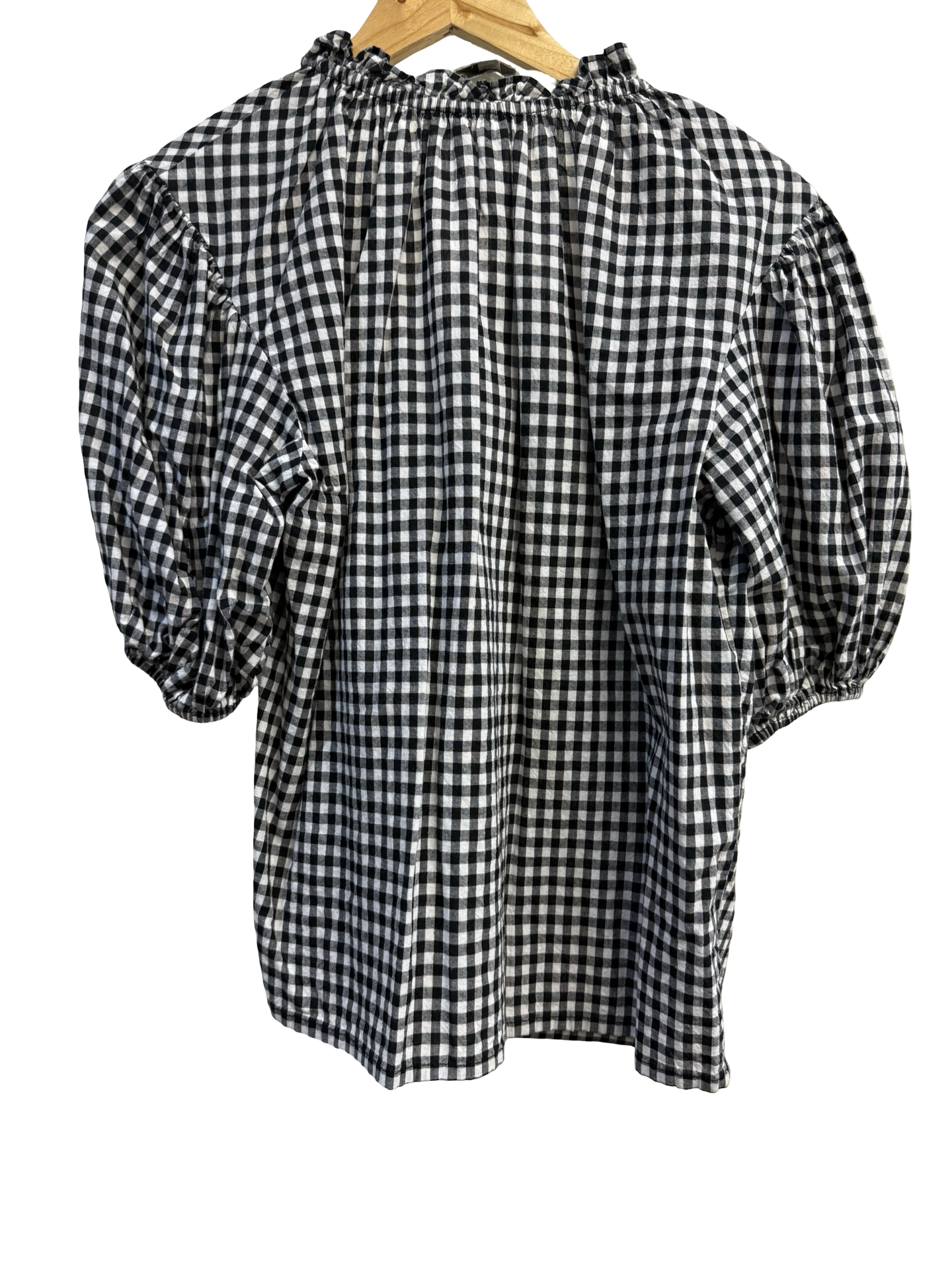 Louley Black Gingham Top S