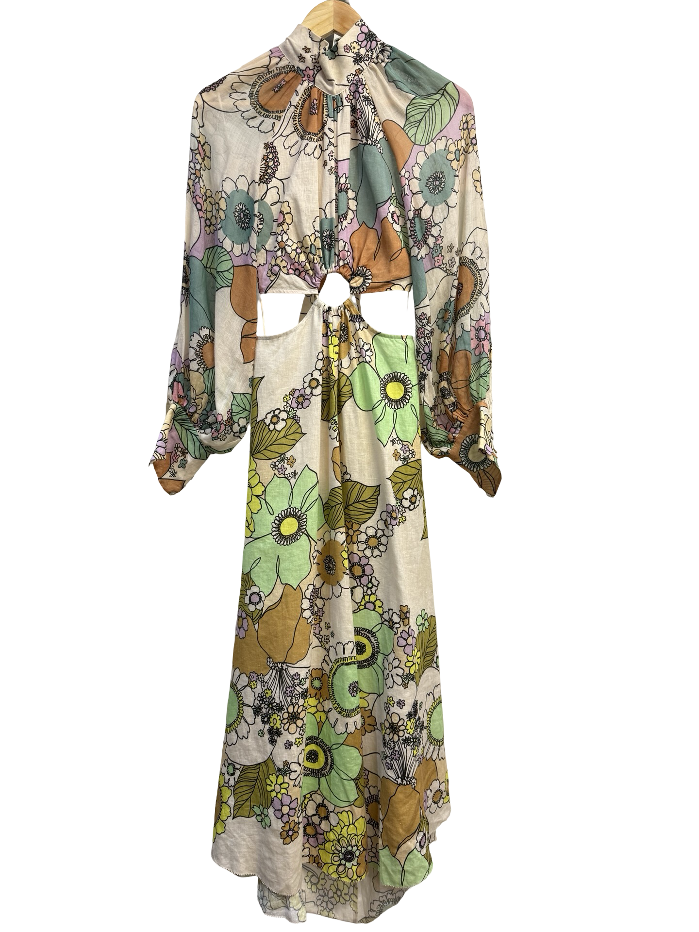 Alemais Cut Out Floral Midi Dress 6