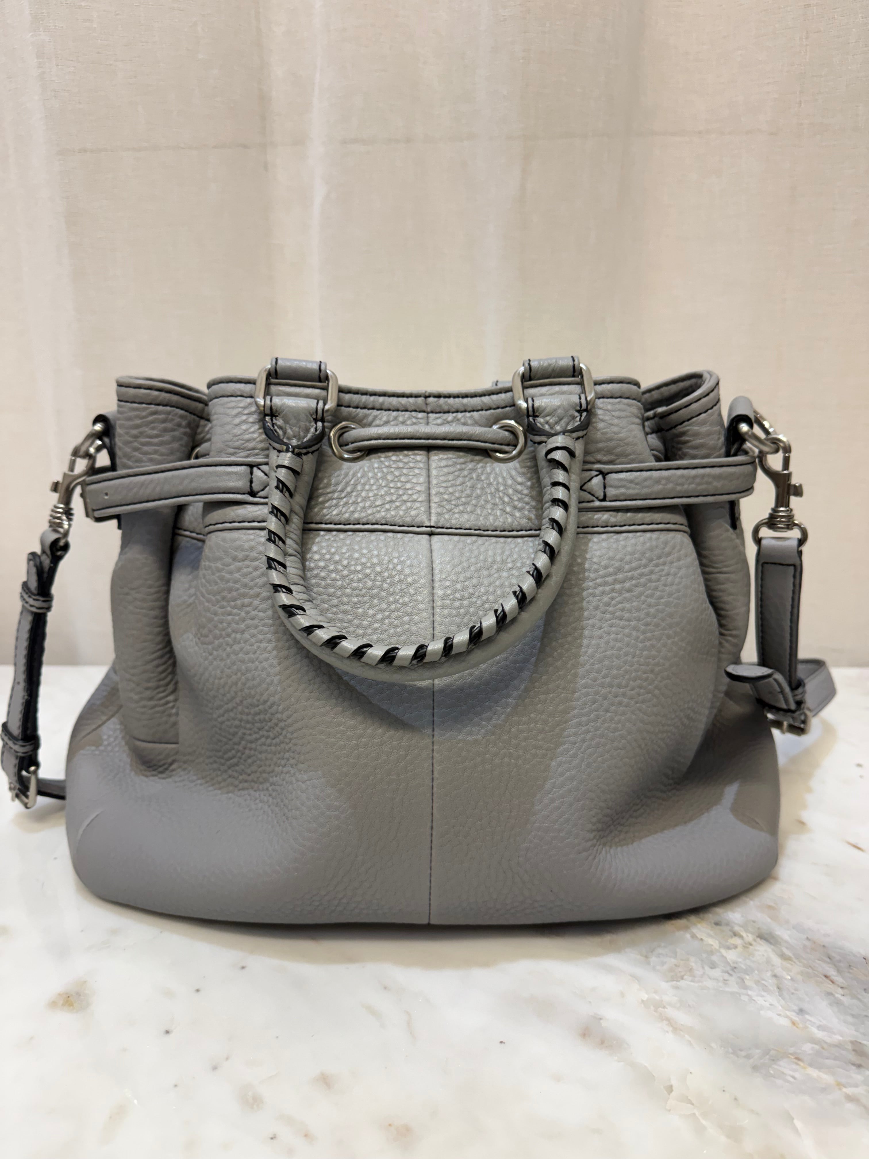 Oroton Grey Leather Handbag