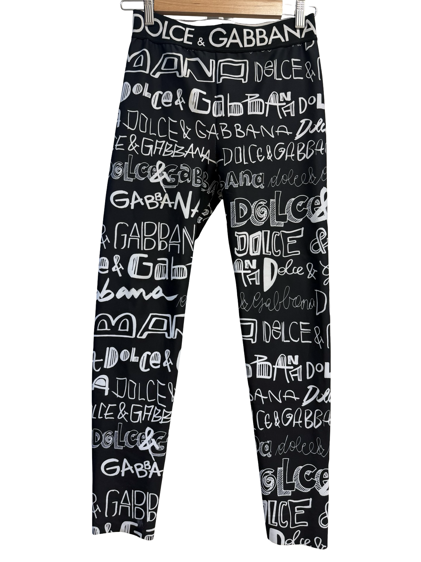 Dolce & Gabbana Black/White Legging 42