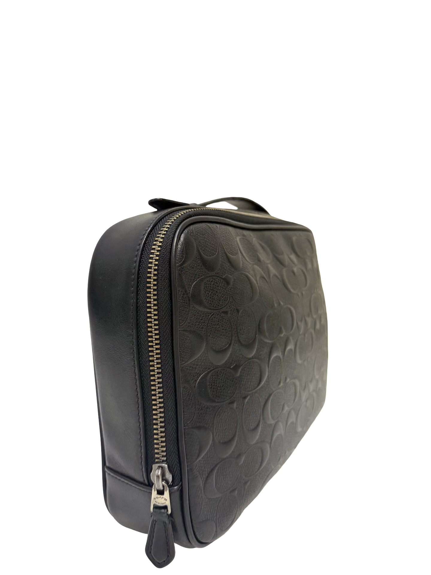 Black Coach Leather Pouch in