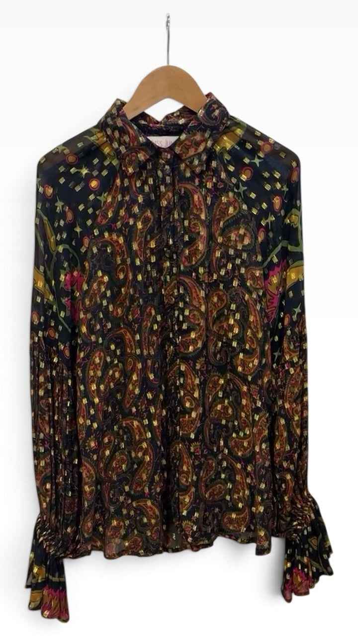 Miss June Black Blouse