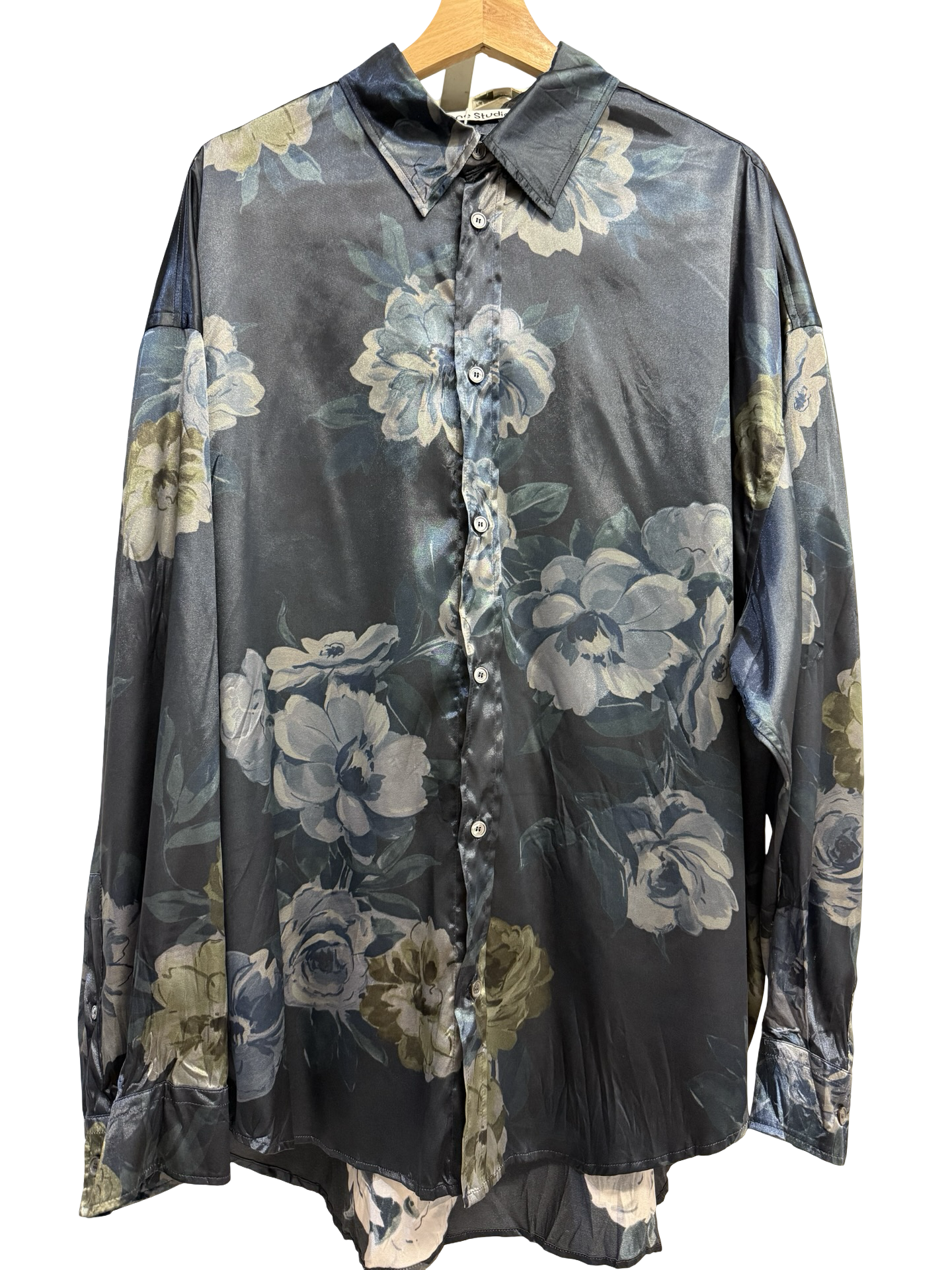 Acne Studios Navy Floral Shirt XL