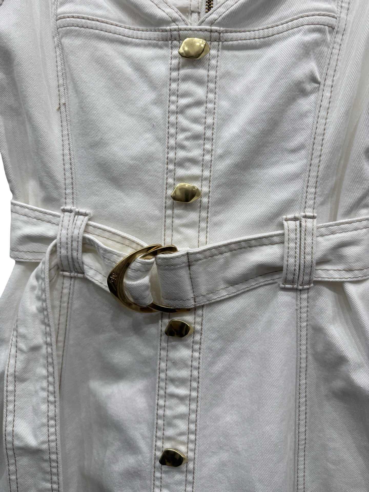 AJE Denim Midi Dress Ivory 8