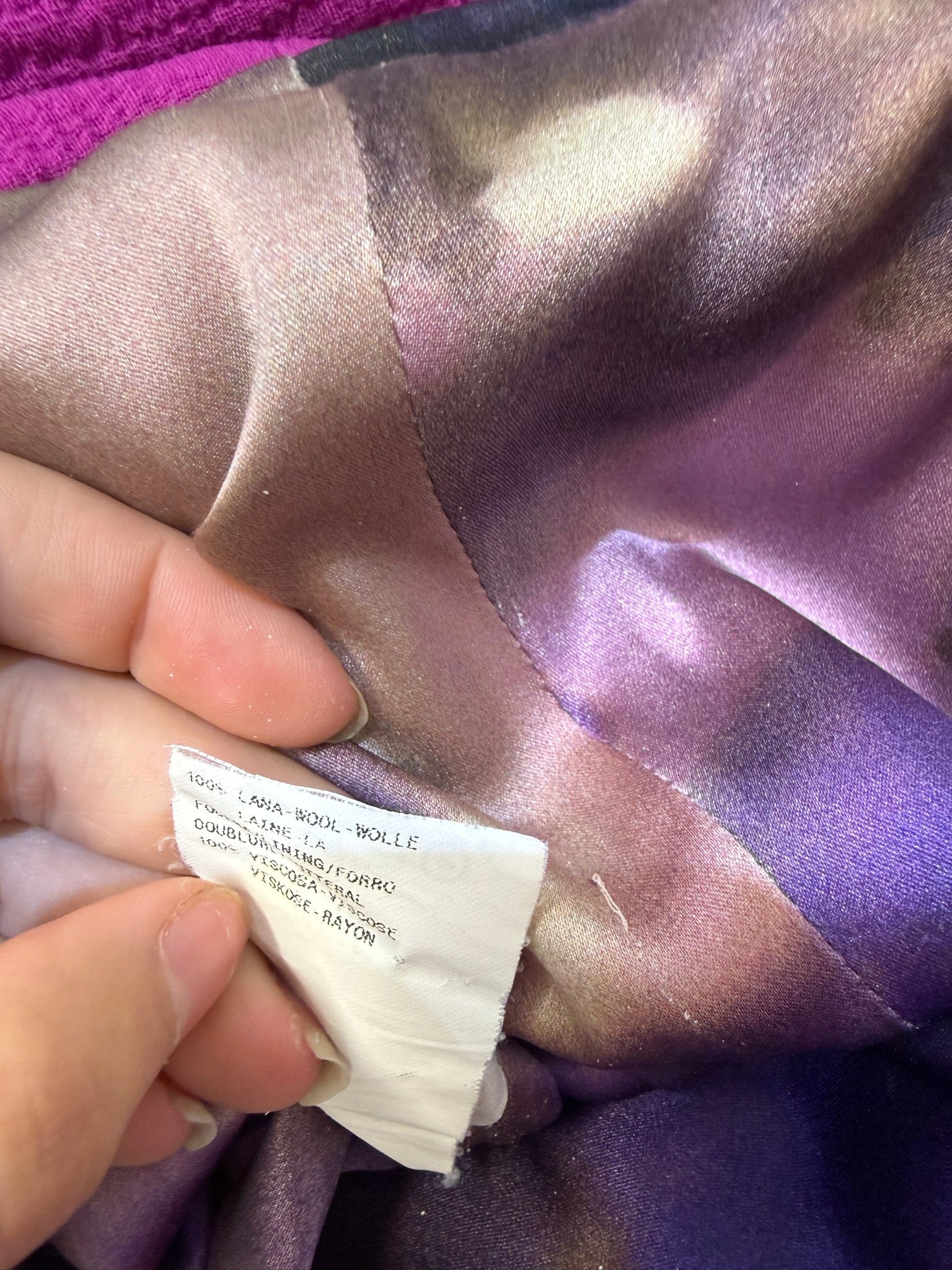 Armani Collezioni Purple Wool Double Breasted Blazer 44