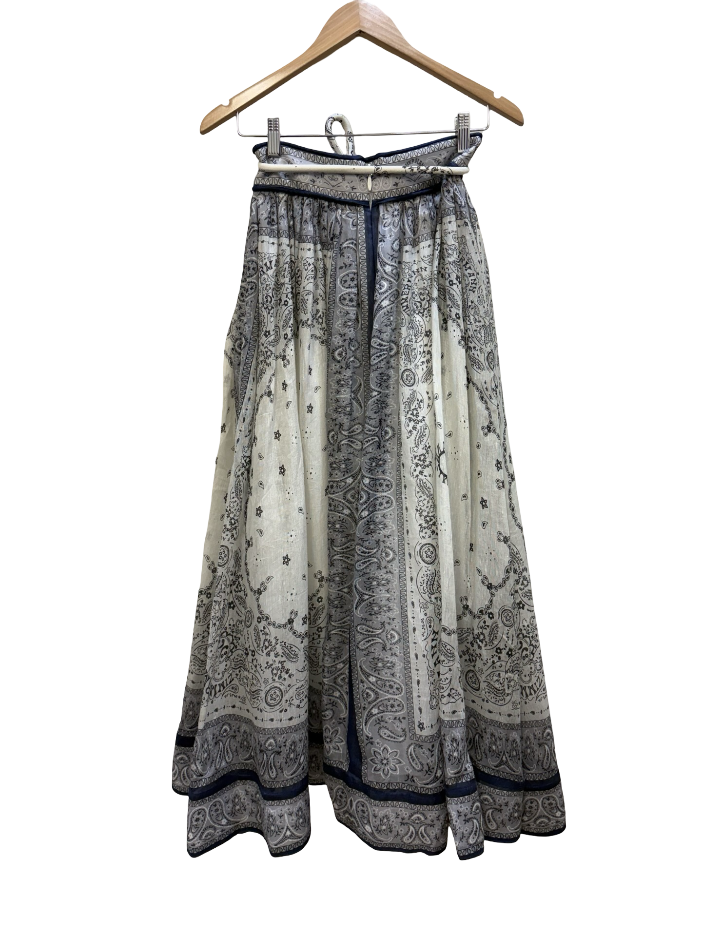 ZIMMERMAN BLUE MAXI SKIRT & BELT 0