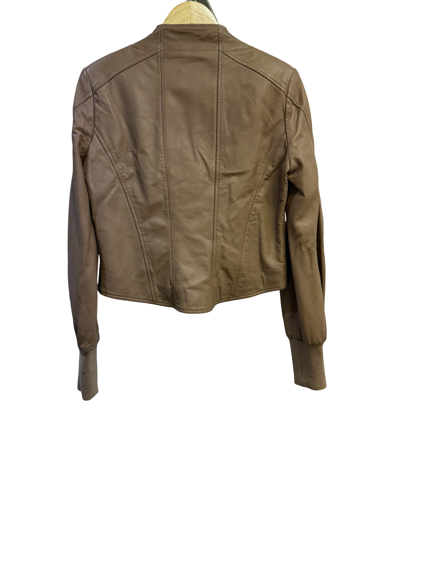 OnceWas Brown Leather Jacket 1