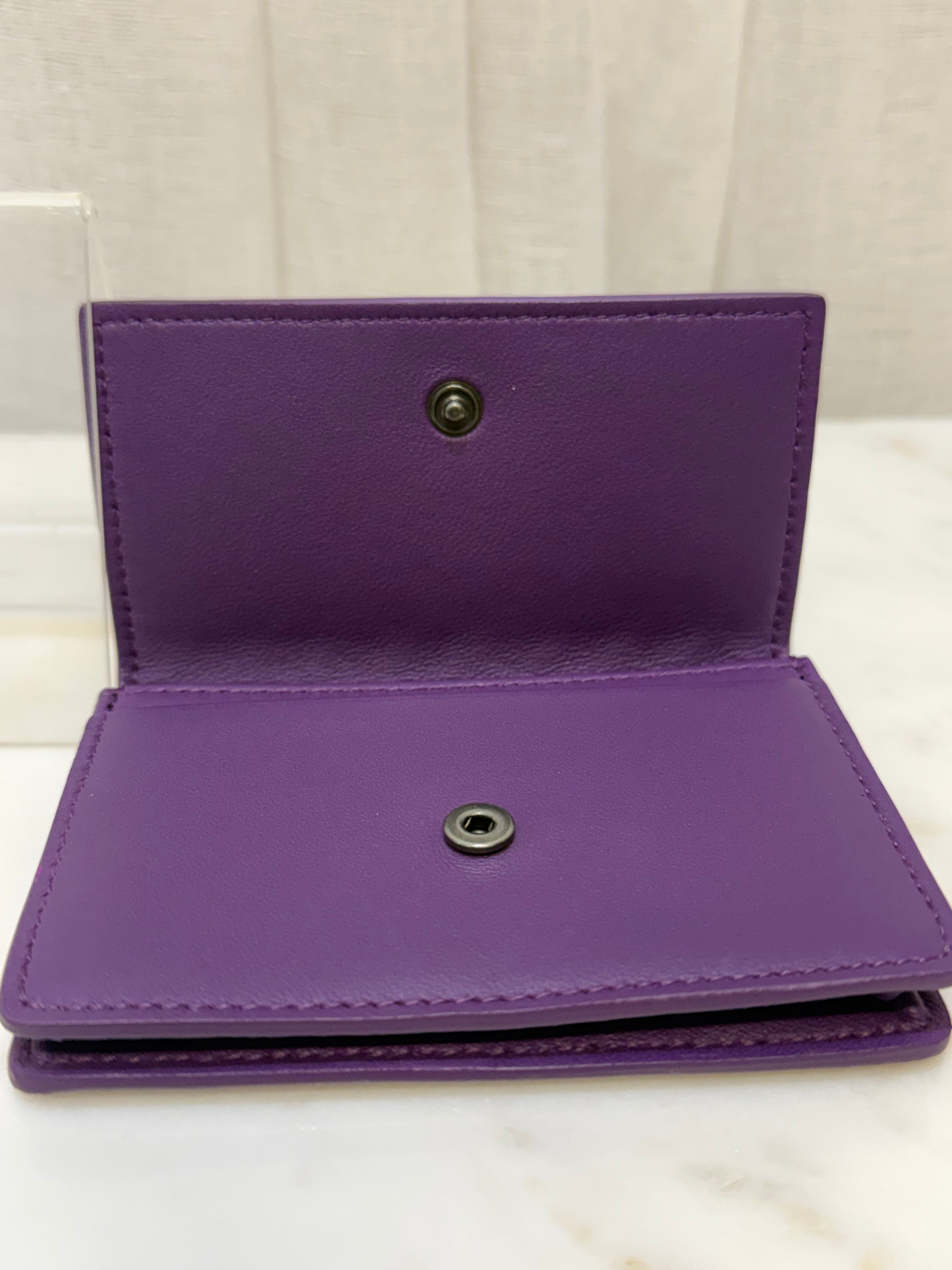 Bottega Purple Card Wallet