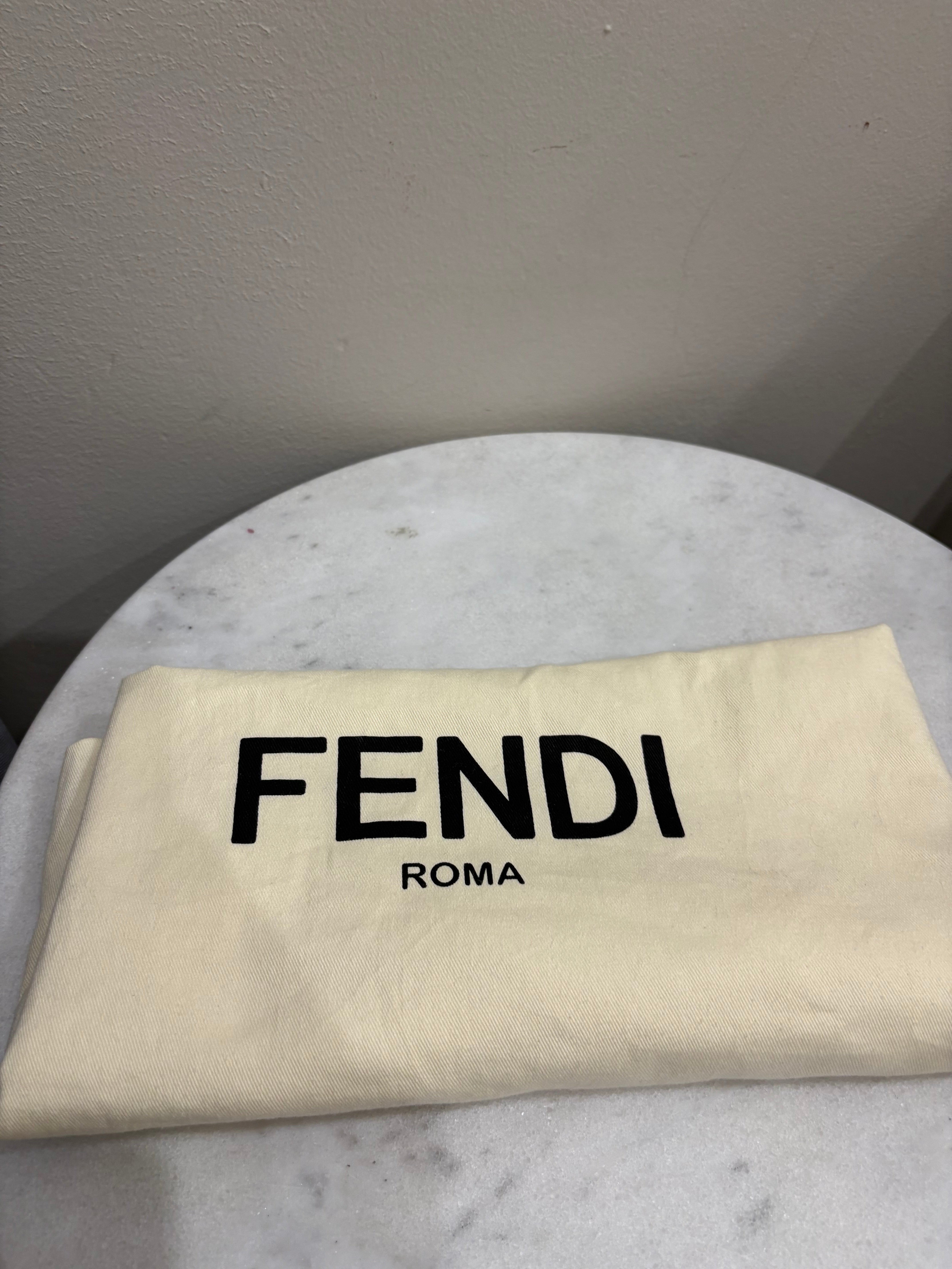 Fendi Neutral Peekaboo Tote Bag Medium