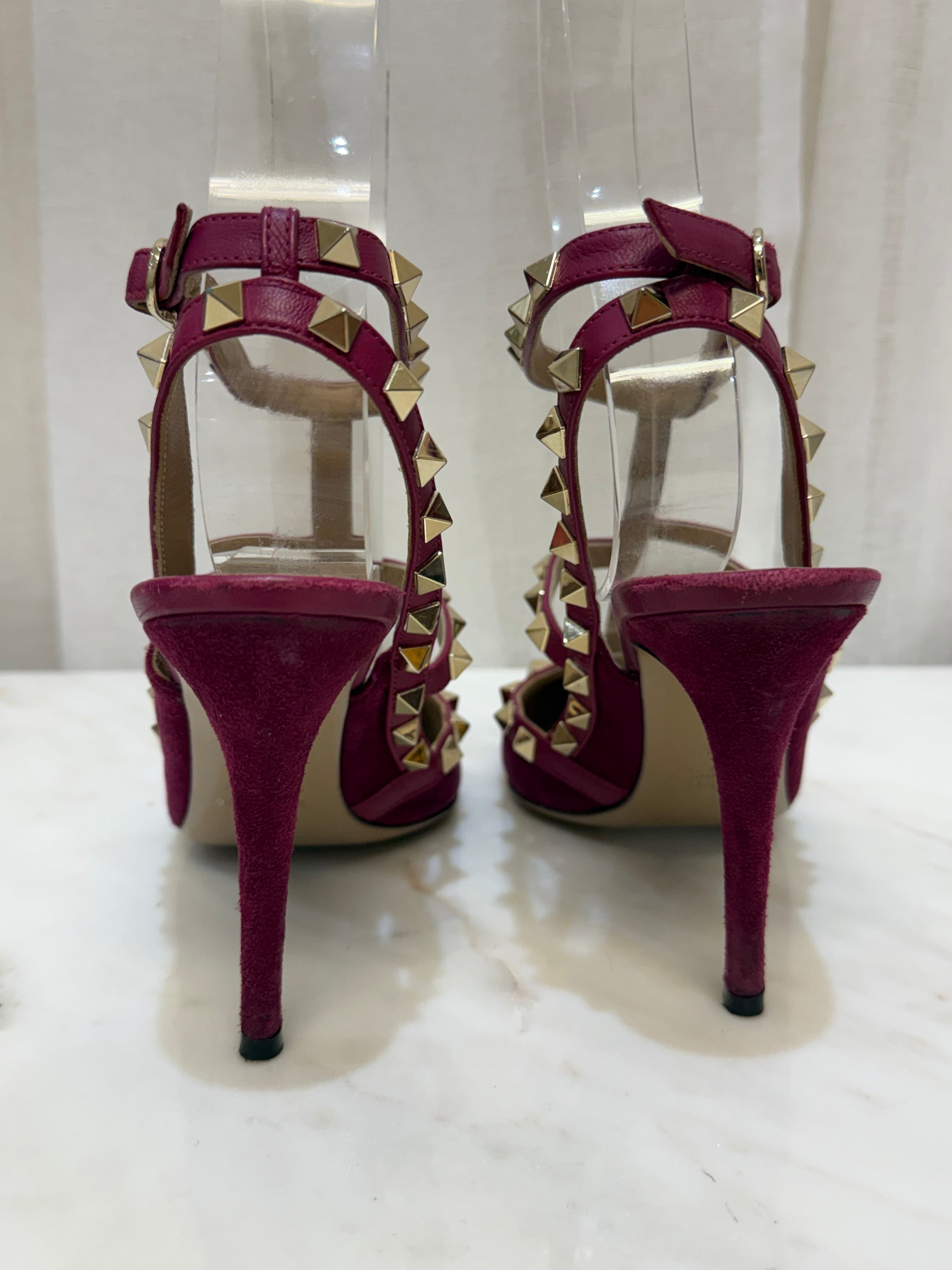 Valentino Burgundy Heels 37.5