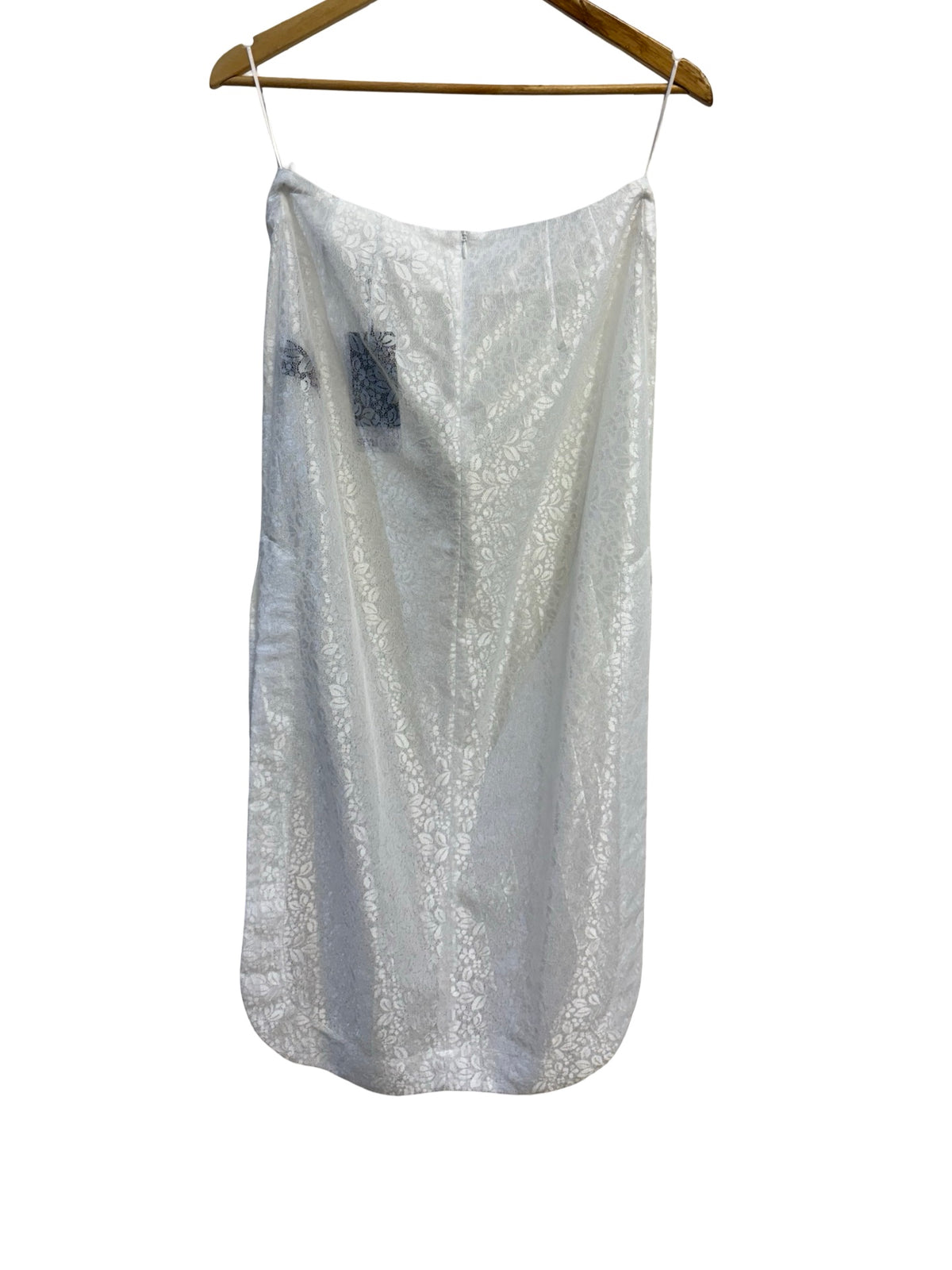 Sener Besim White Lace Midi Skirt M