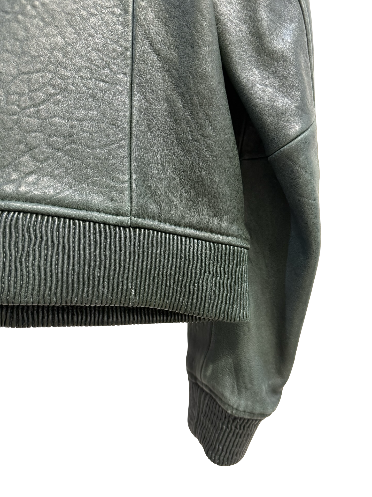 2nd Day Green Leather Jacket 38