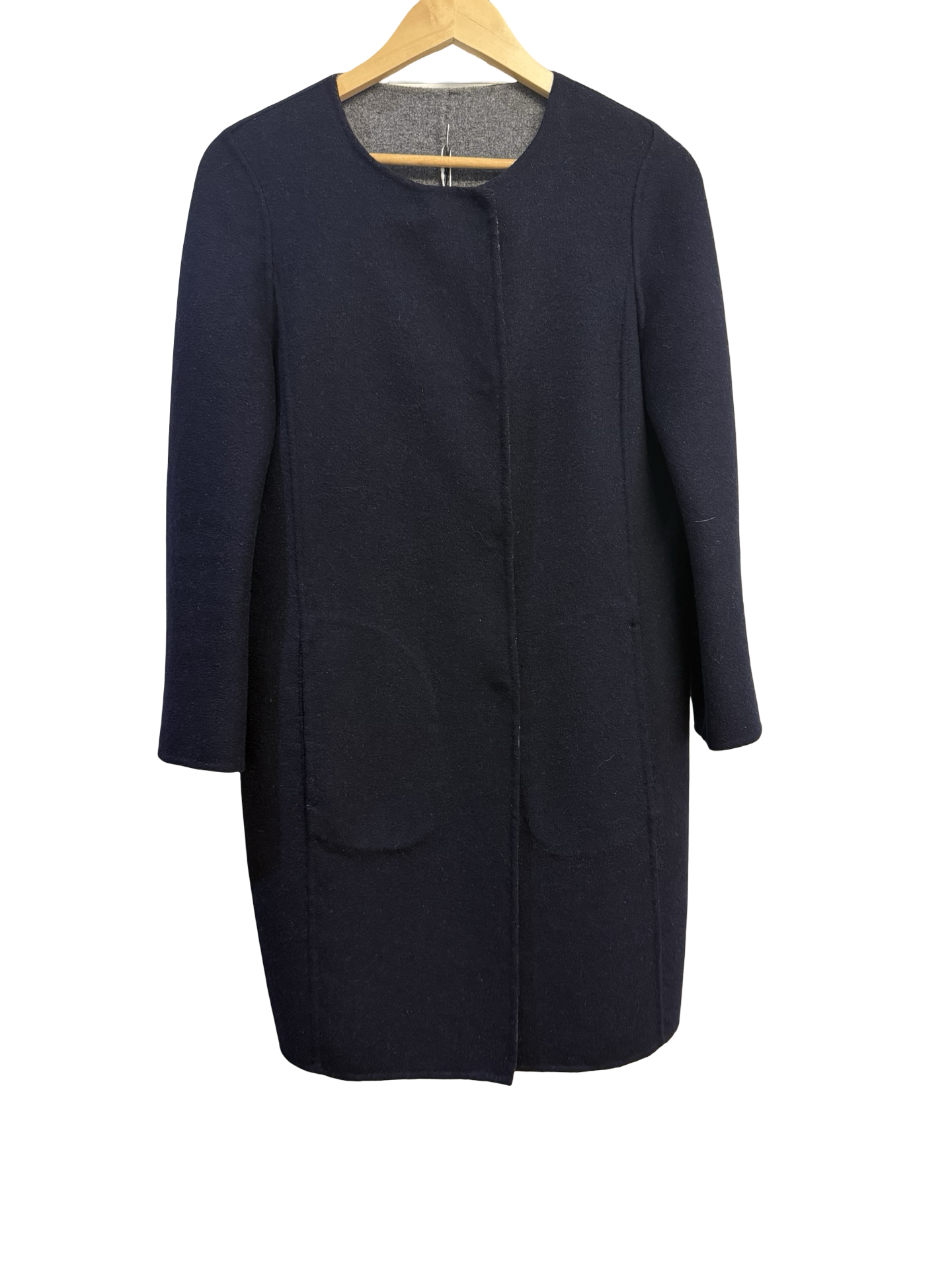 Grey/Navy Reversable Wool Coat 12