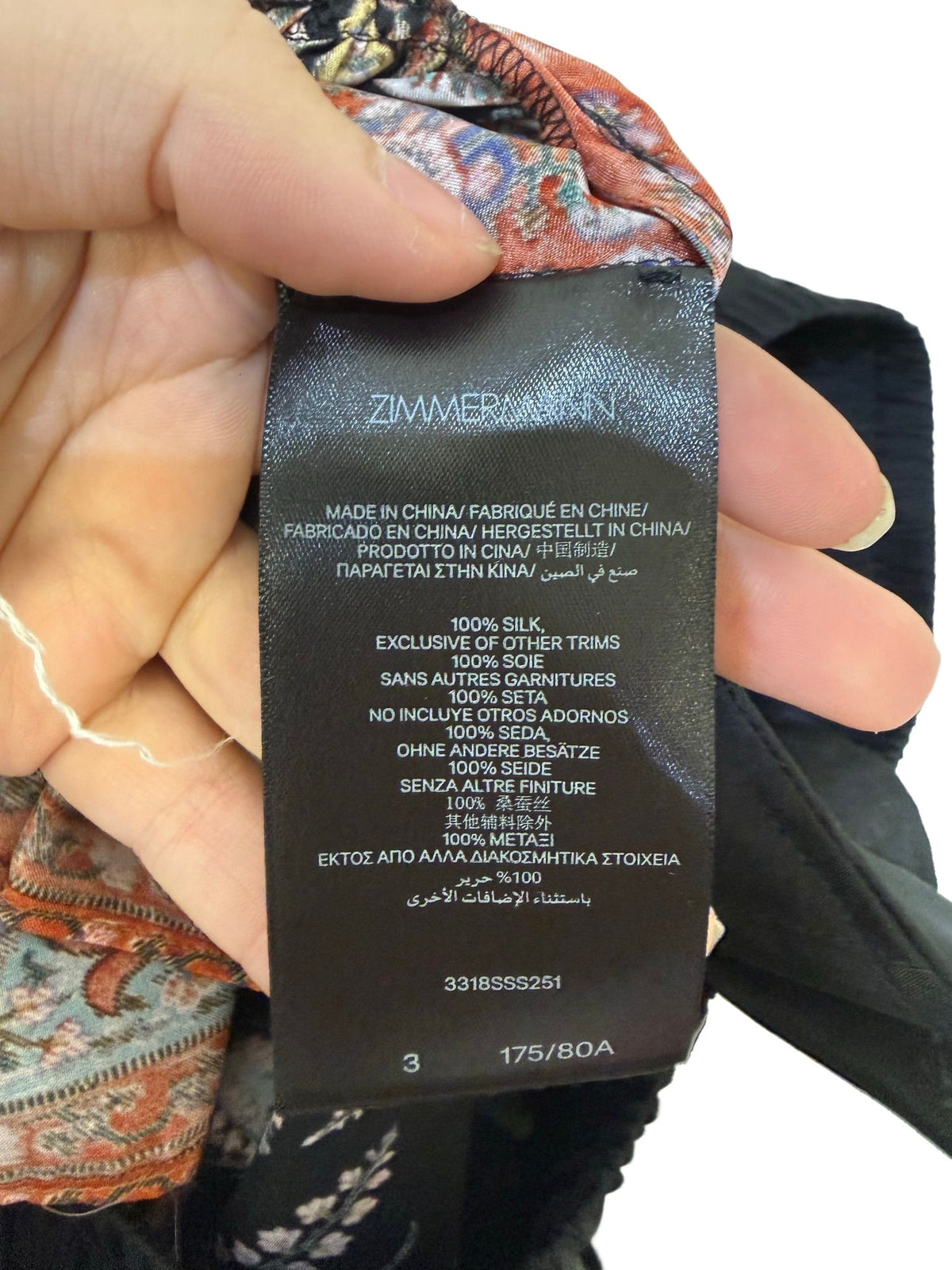 Zimmermann Black Paisley Silk Skirt 3