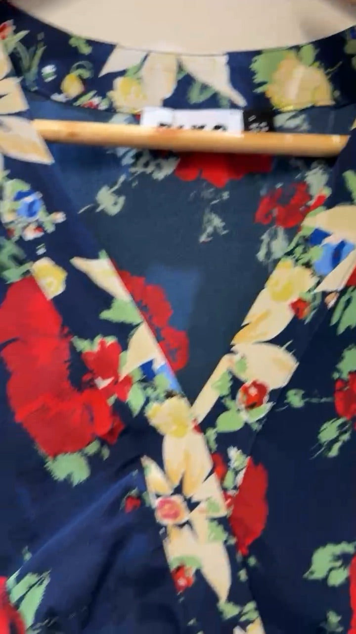 Rixo London Blue Red Floral Dress 10 – preloved at STYLE/colab (photo 6 of 8)