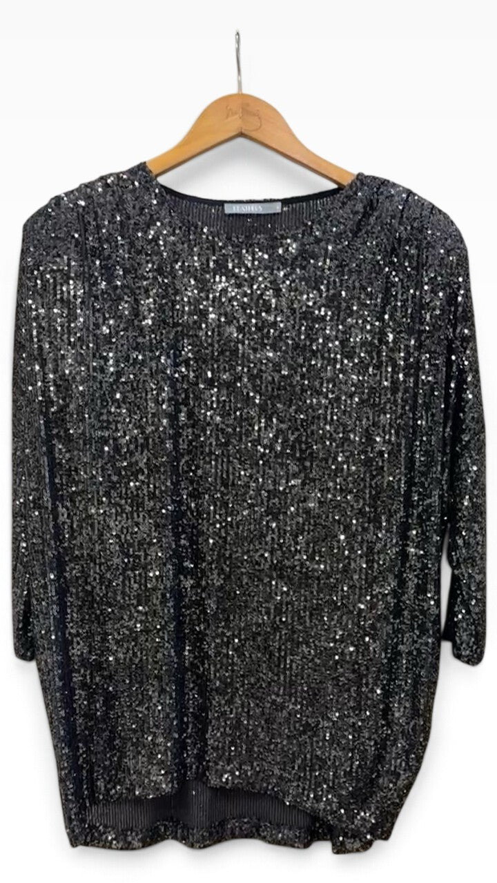 Feathers Silver Top M