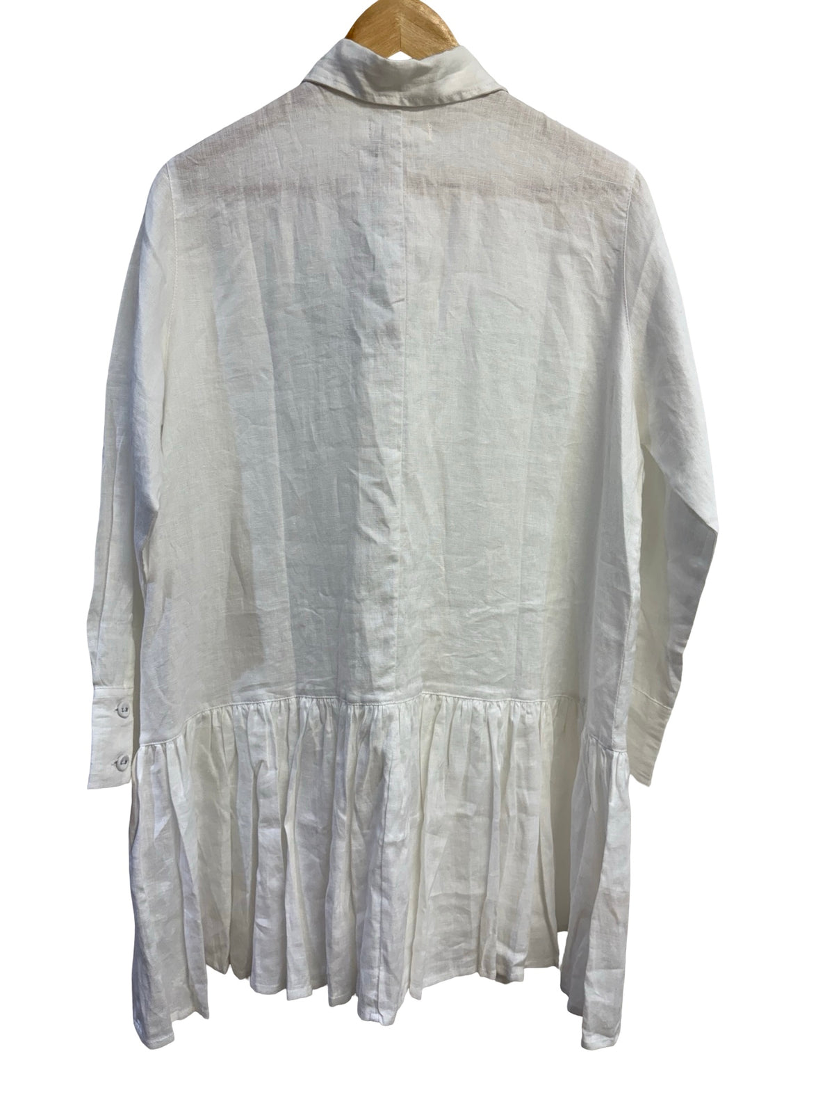Morton Mac White Linen Midi Dress One Size BNWT