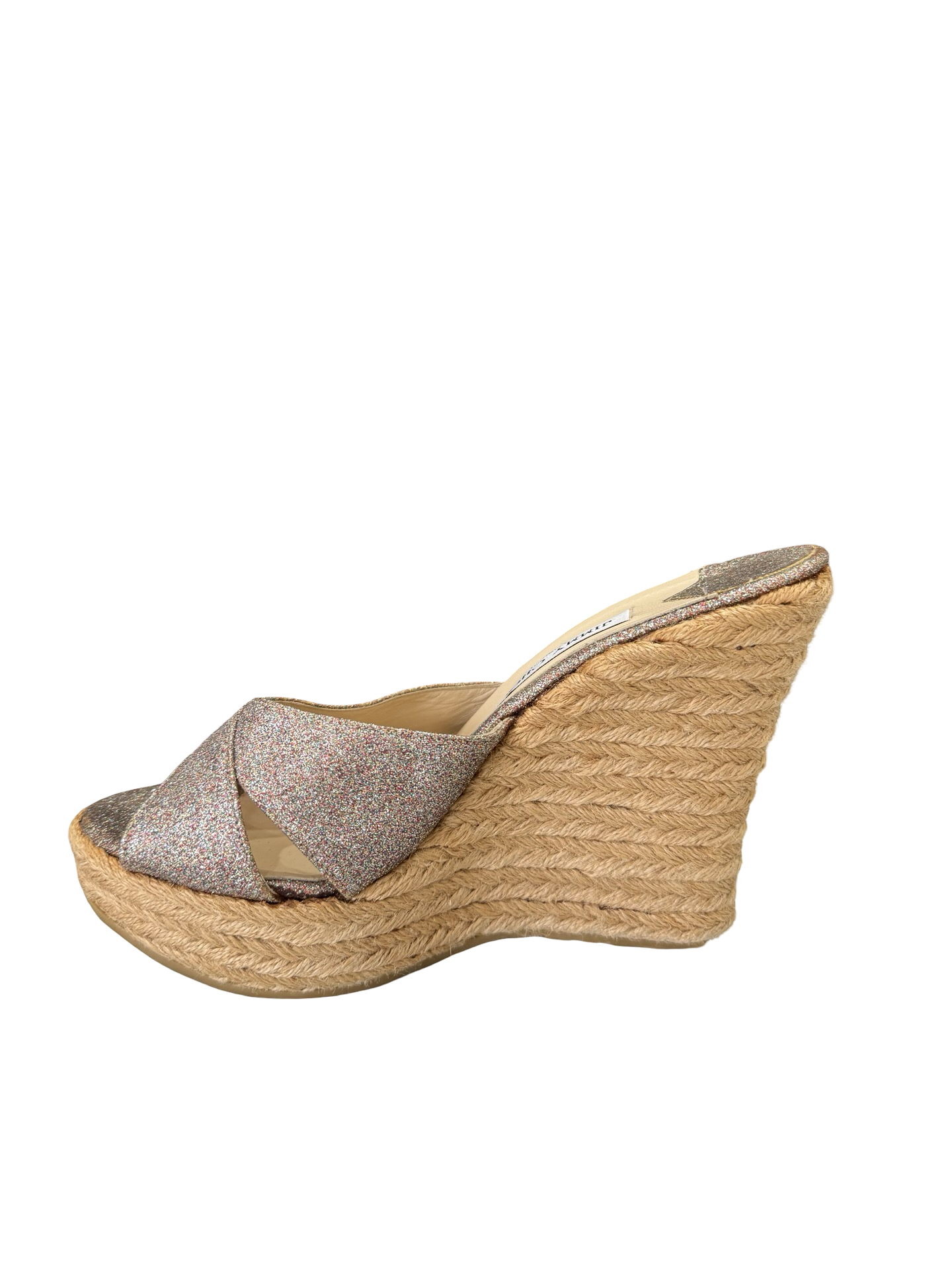 JIMMY CHOO LUREX WEDGE 39