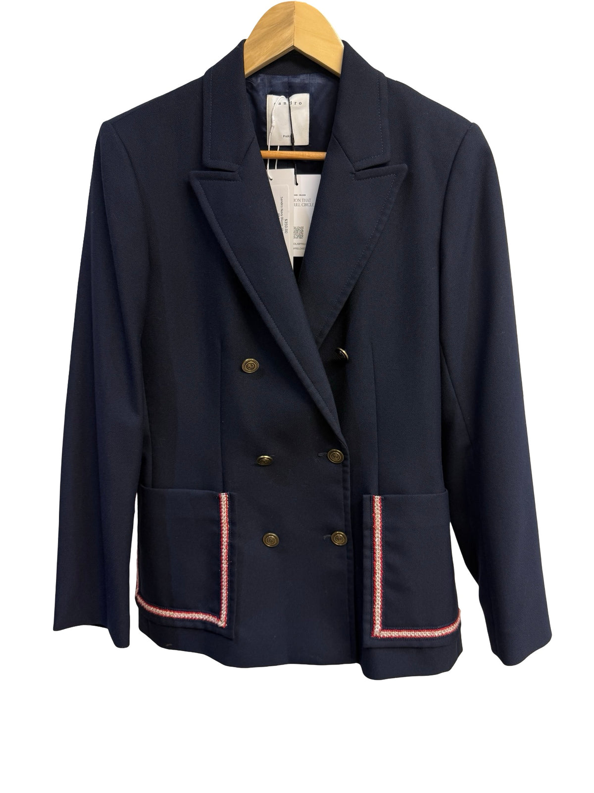 Sandro Navy Blazer 38