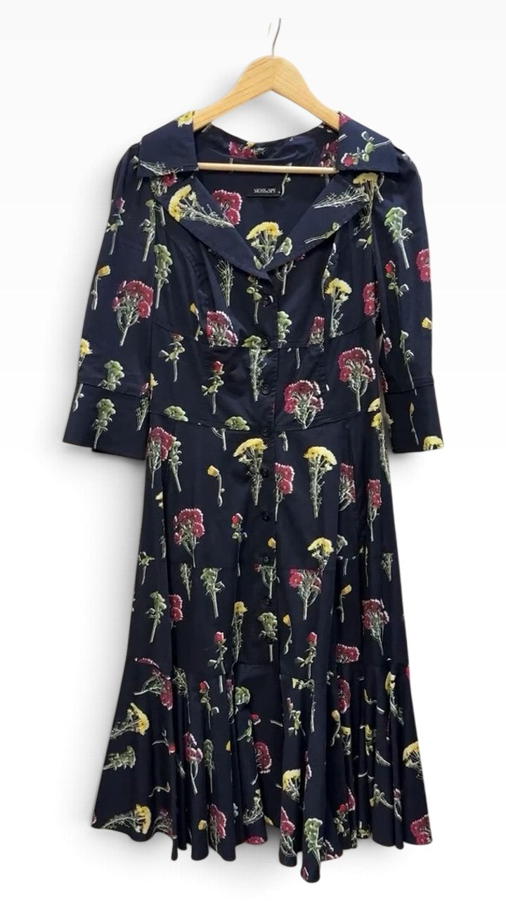 Moss & Spy Black Floral Dress 10 – preloved at STYLE/colab (photo 1 of 3)