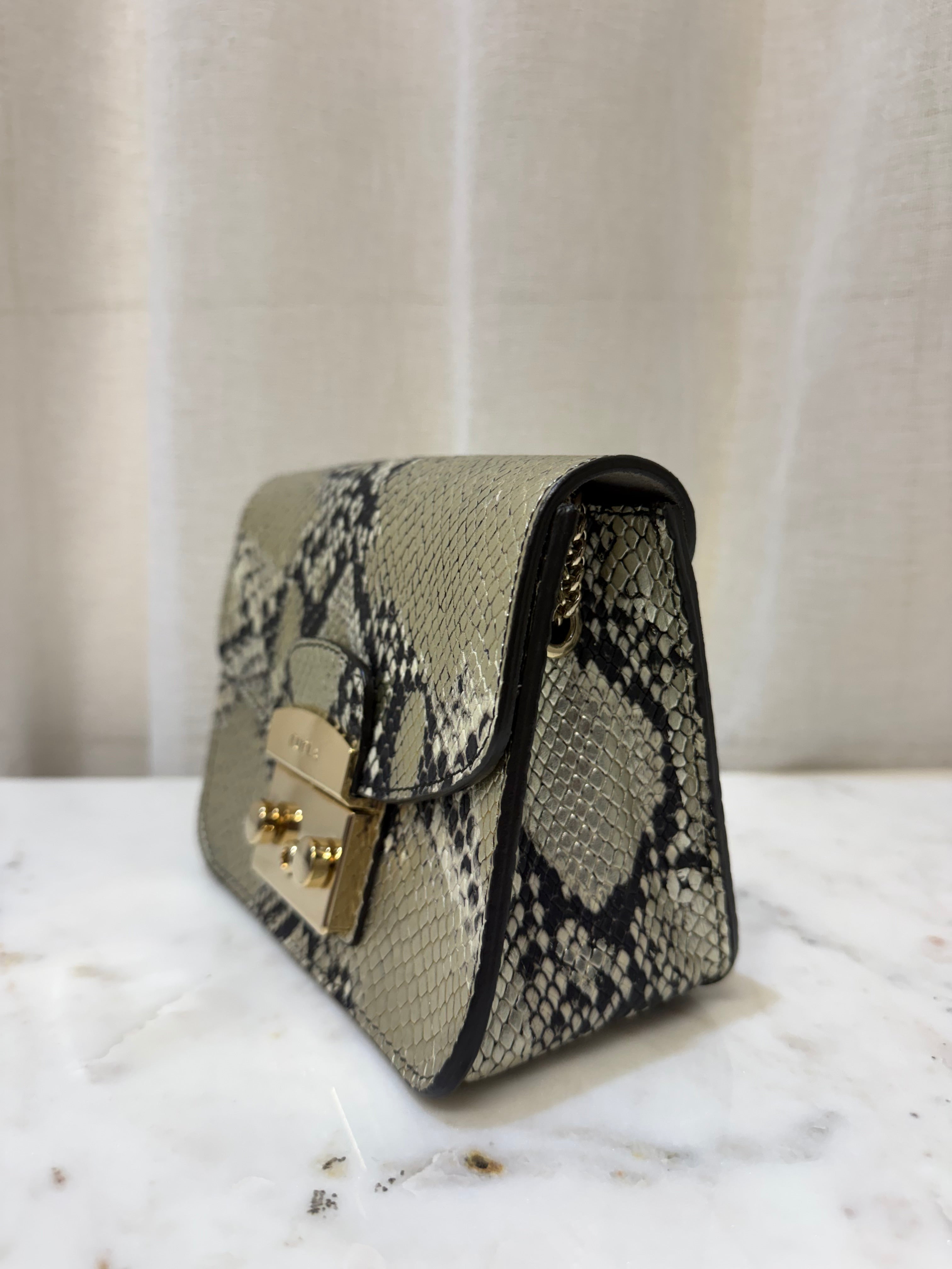 Furla Snakeskin Crossbody Bag