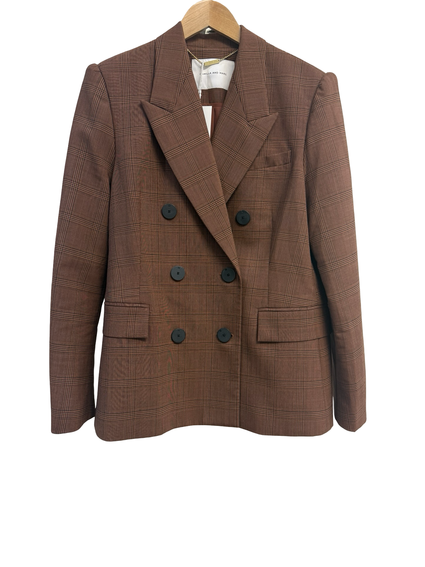 Camilla & Marc Brn Check Blazer 12