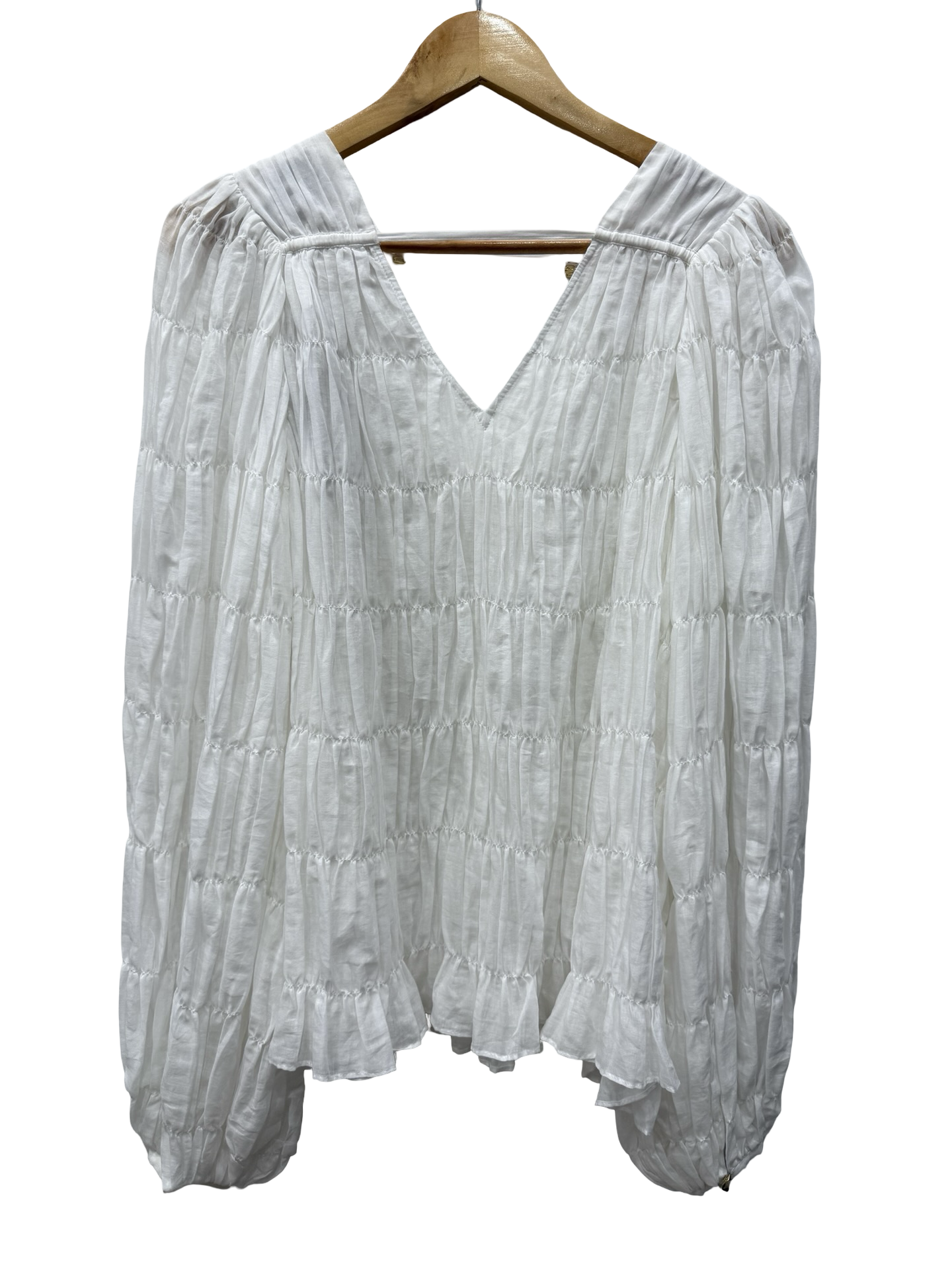 AJE White Ruffle Top 6