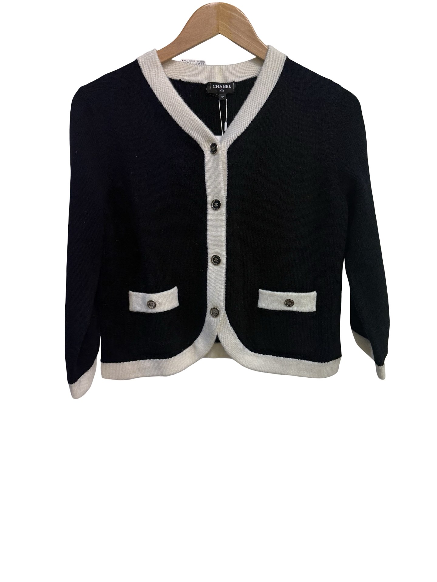Chanel Black Cardigan 36 NWT