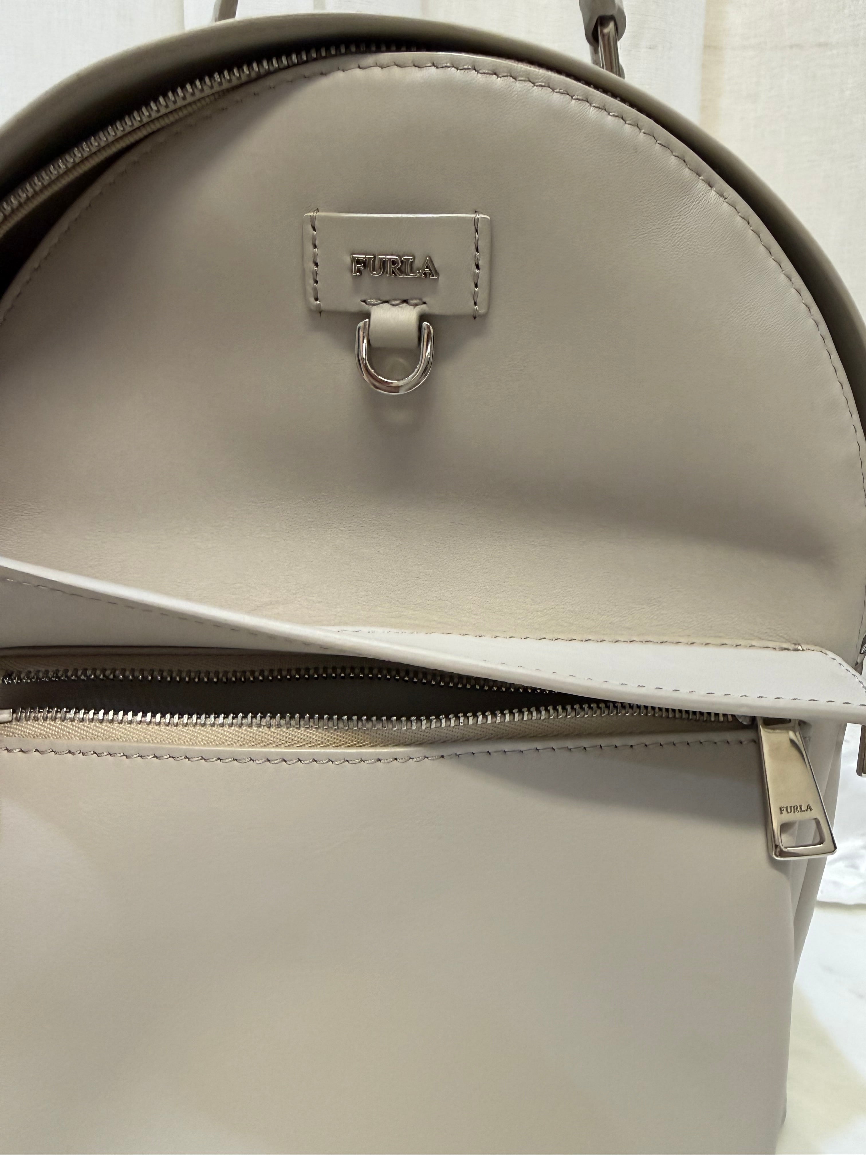 Furla Favolo White Leather Backpack