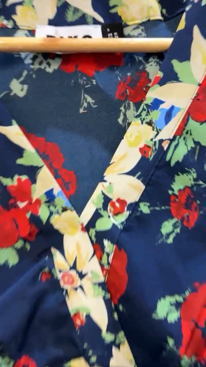 Rixo London Blue Red Floral Dress 10 – preloved at STYLE/colab (photo 3 of 8)