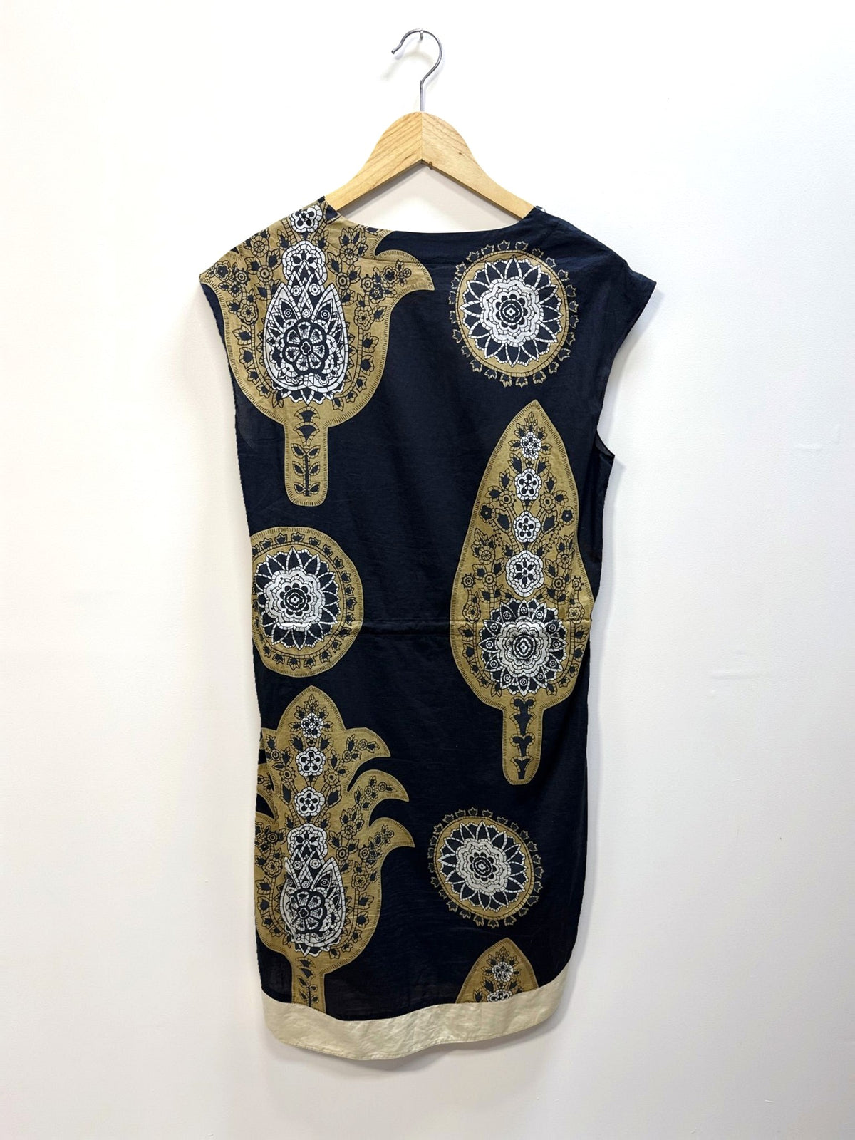 Hoss Black Gold Patterned Dress 40