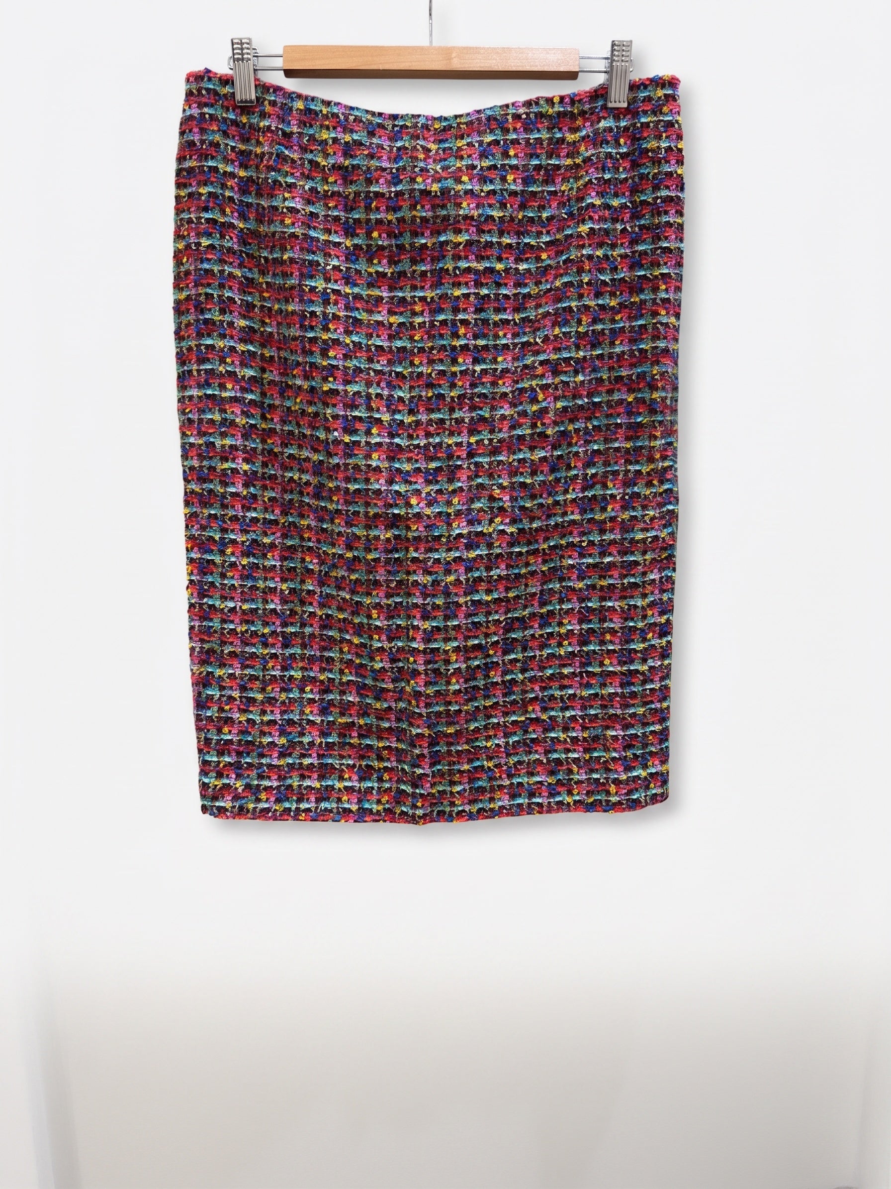 Escada Multicolor Tweed Skirt 38